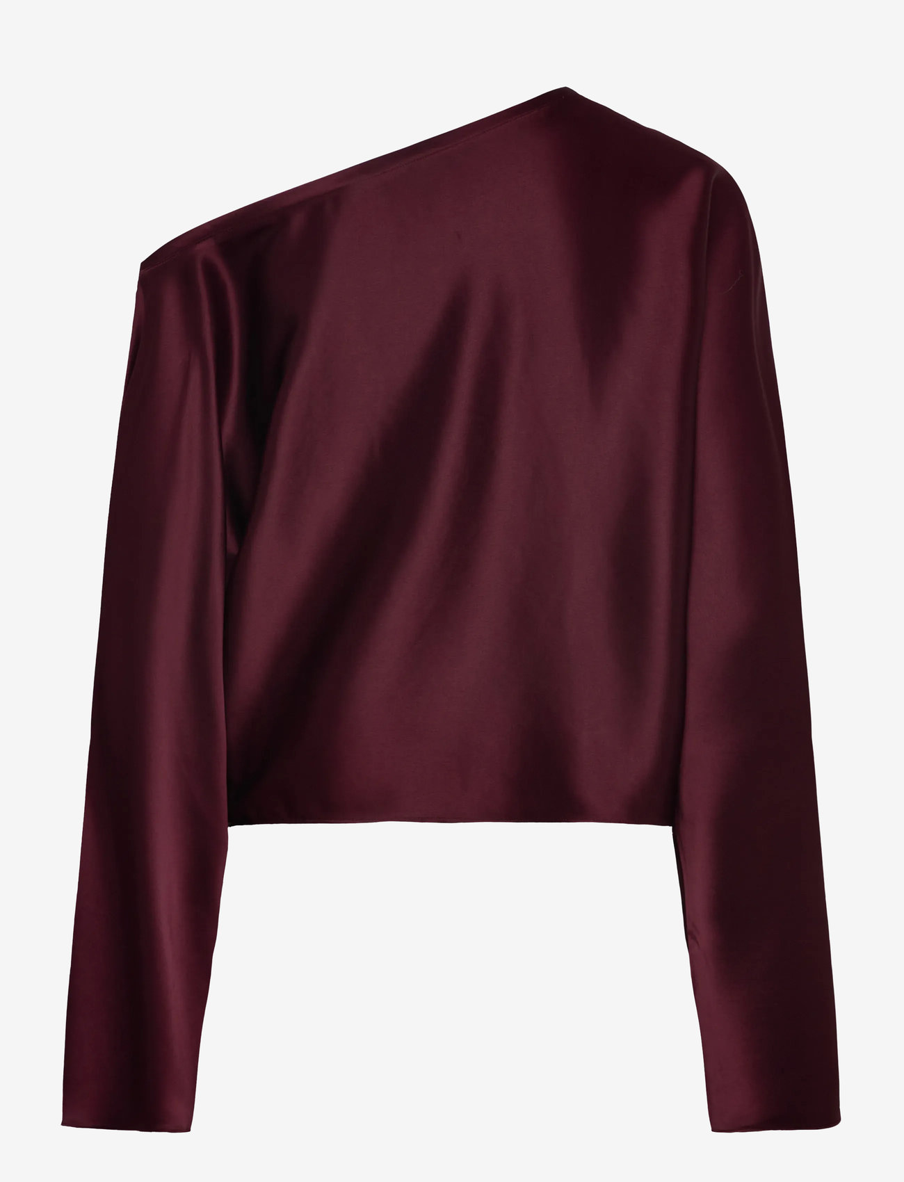 Ahlvar Gallery - Alma satin blouse - långärmade blusar - burgundy - 2