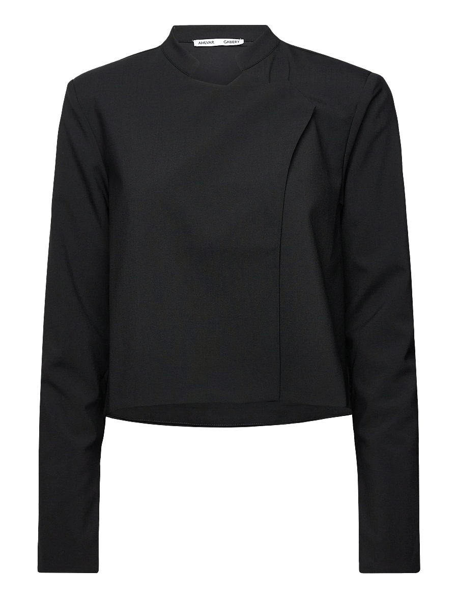Ahlvar Gallery - Chani wool blazer - cropped-blazer - black - 1