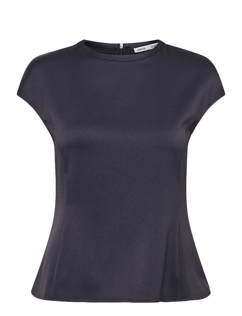Ahlvar Gallery - Dara top - kurzämlige blusen - blue grey - 1