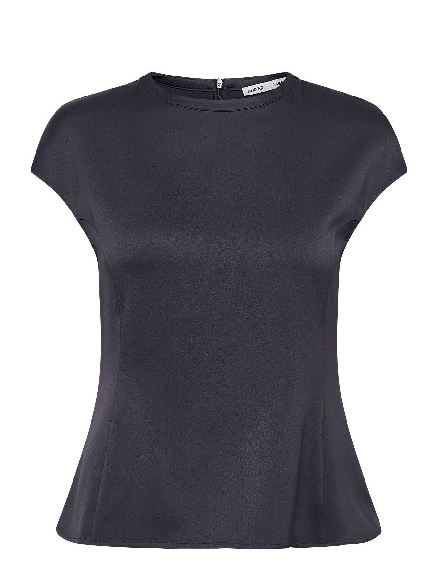Ahlvar Gallery - Dara top - kortärmade blusar - blue grey - 1