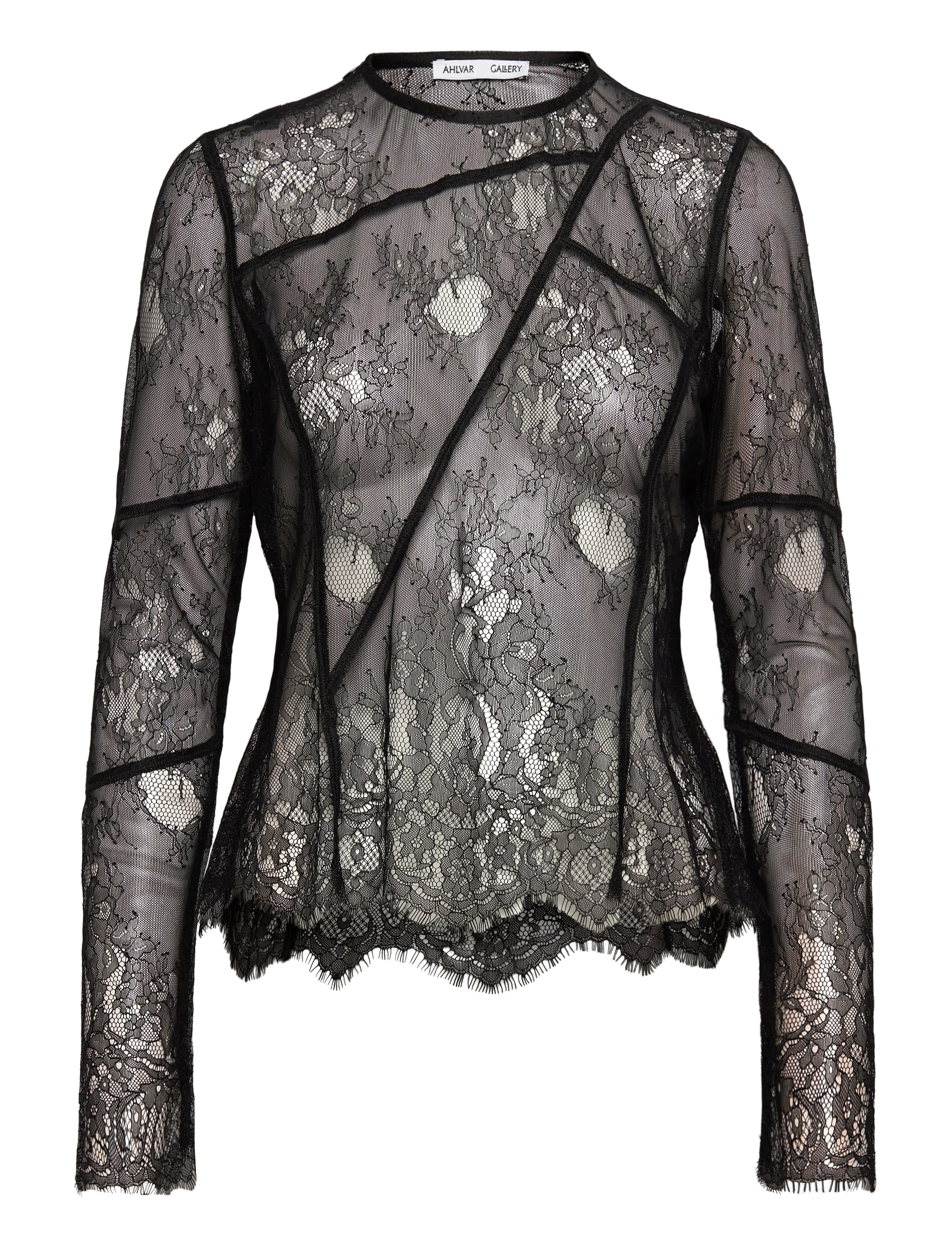 Ahlvar Gallery Eden lace blouse - Bluser - BLACK / black