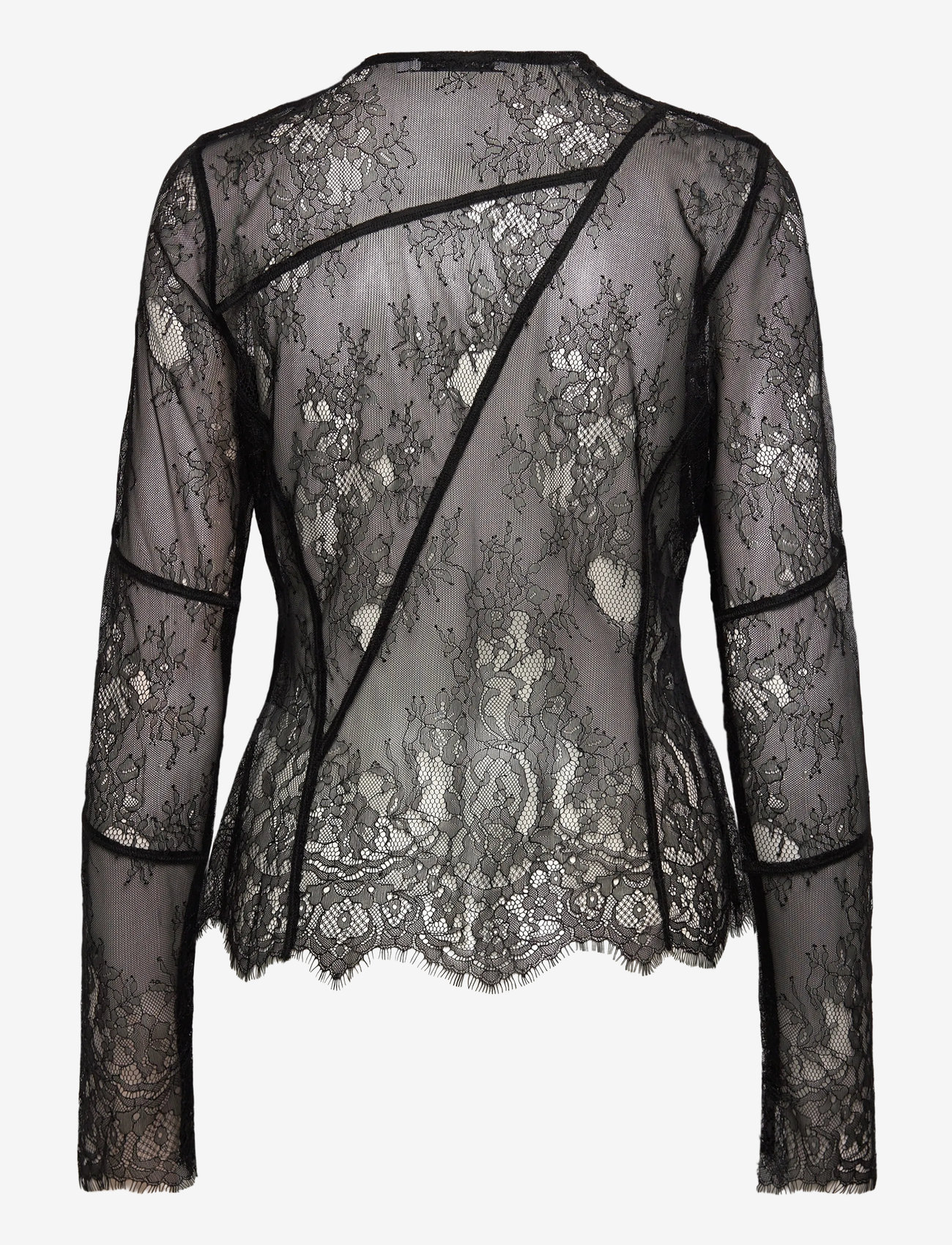 Ahlvar Gallery - Eden lace blouse - long sleeved blouses - black - 2