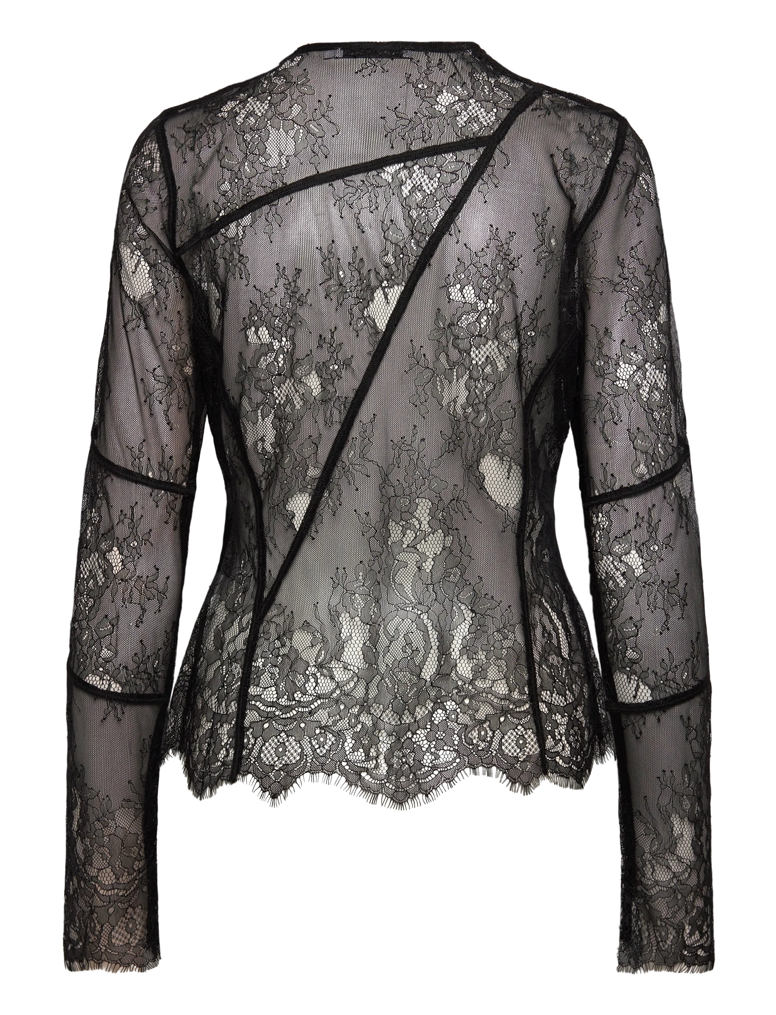 Ahlvar Gallery - Eden lace blouse - blūzes ar garām piedurknēm - black - 2