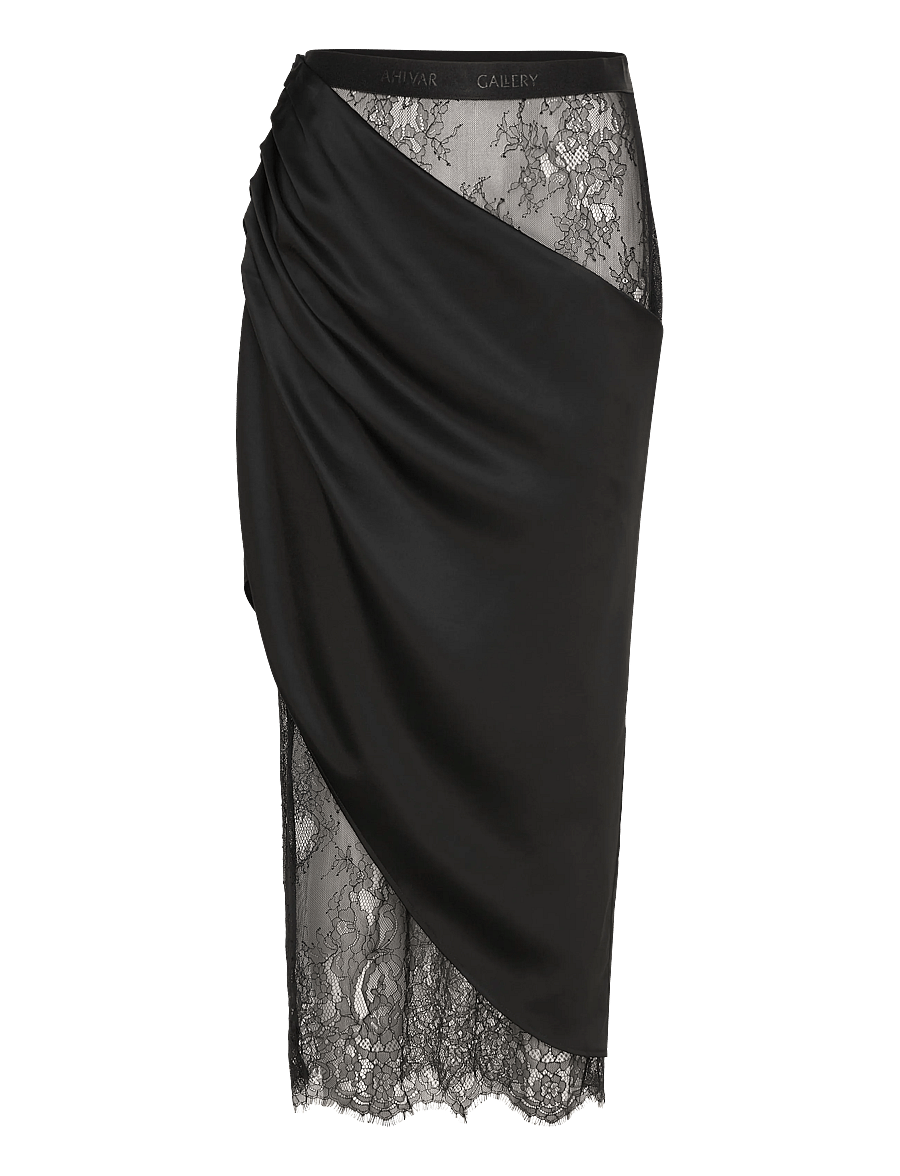 Ahlvar Gallery - Eden lace skirt - midi kjolar - black - 1