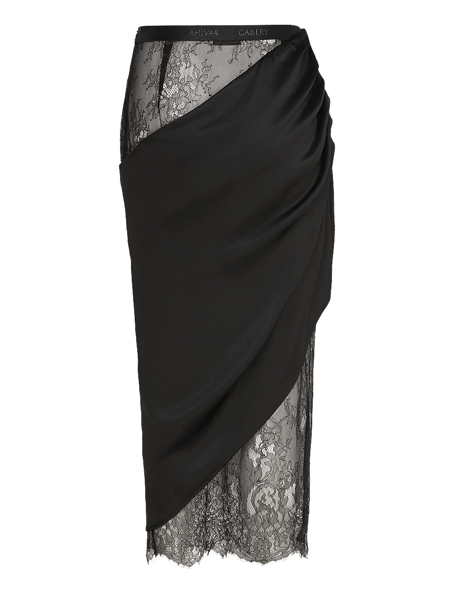 Ahlvar Gallery - Eden lace skirt - midi kjolar - black - 2