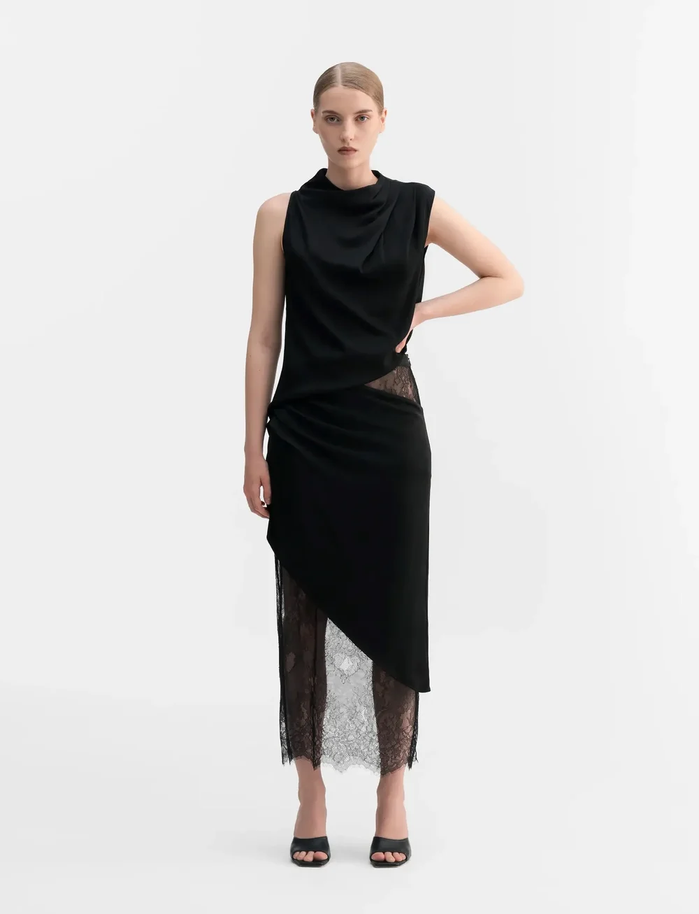 Ahlvar Gallery - Eden lace skirt - midi nederdele - black - 0
