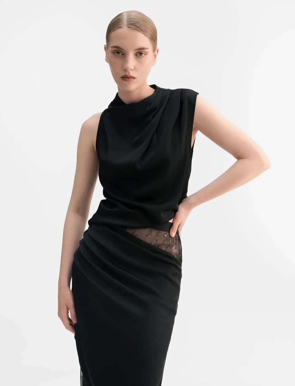 Ahlvar Gallery - Eden lace skirt - midi nederdele - black - 3