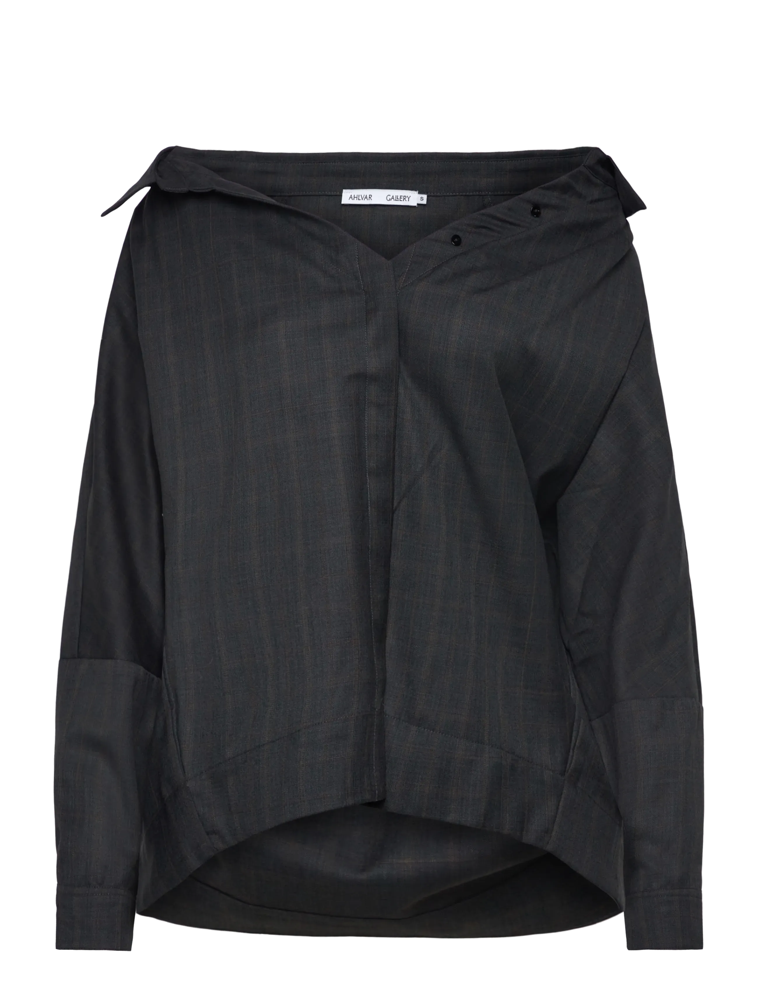 Ahlvar Gallery - Gigi no shoulder check shirt - denimskjorter - dark grey - 3