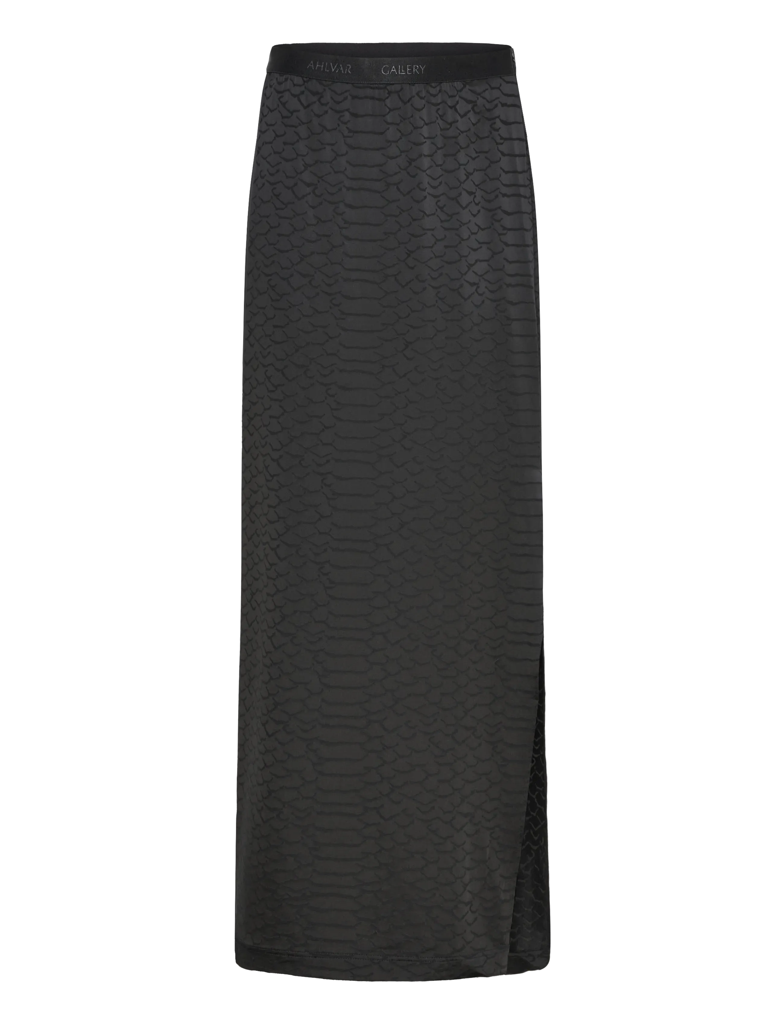 Ahlvar Gallery Hana long snake pencil skirt - Maxi Röcke - BLACK / black