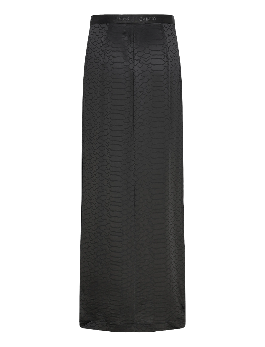Ahlvar Gallery - Hana long snake pencil skirt - maxi nederdele - black - 2