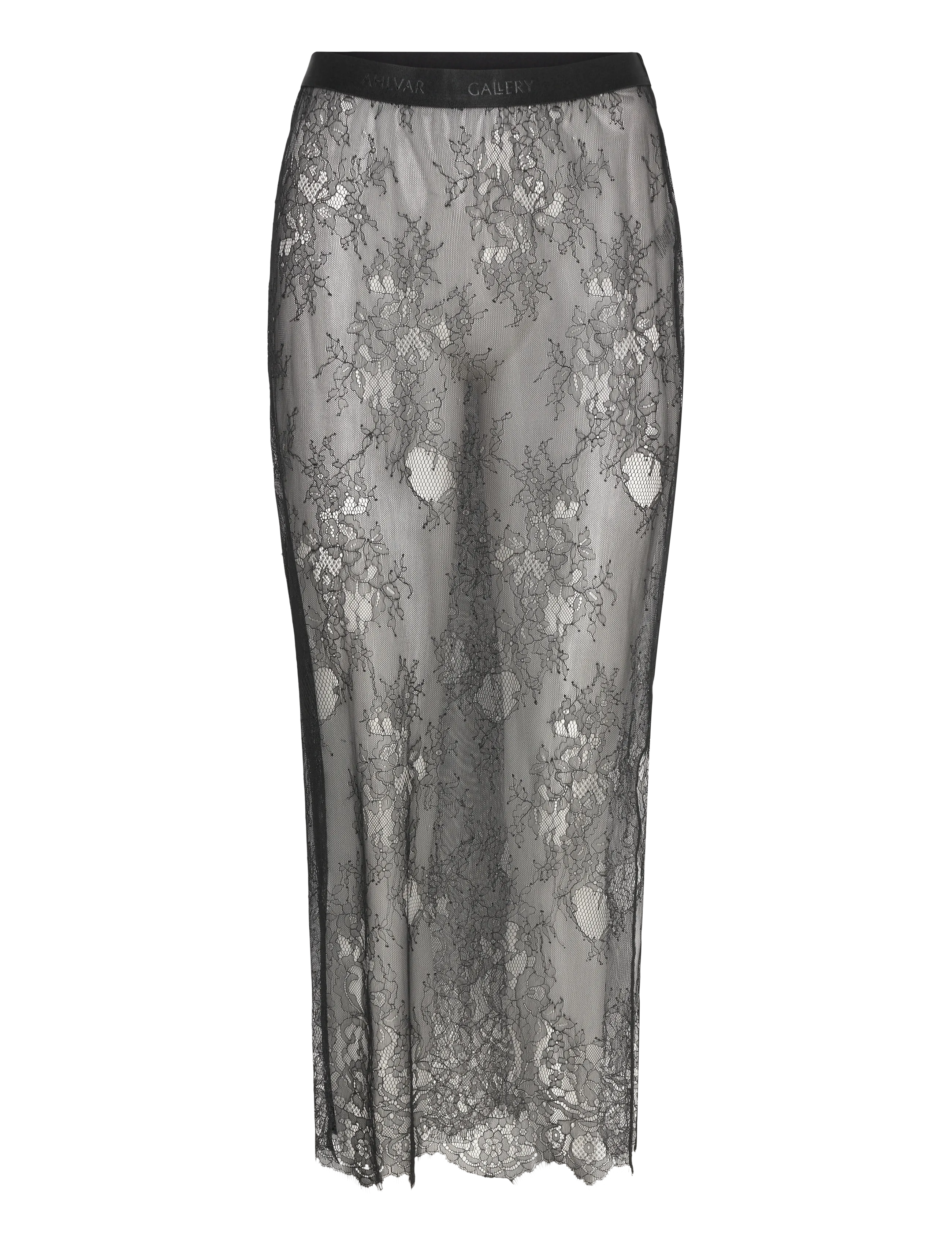 Ahlvar Gallery Hana lace pencil skirt - Seelikud - BLACK / black