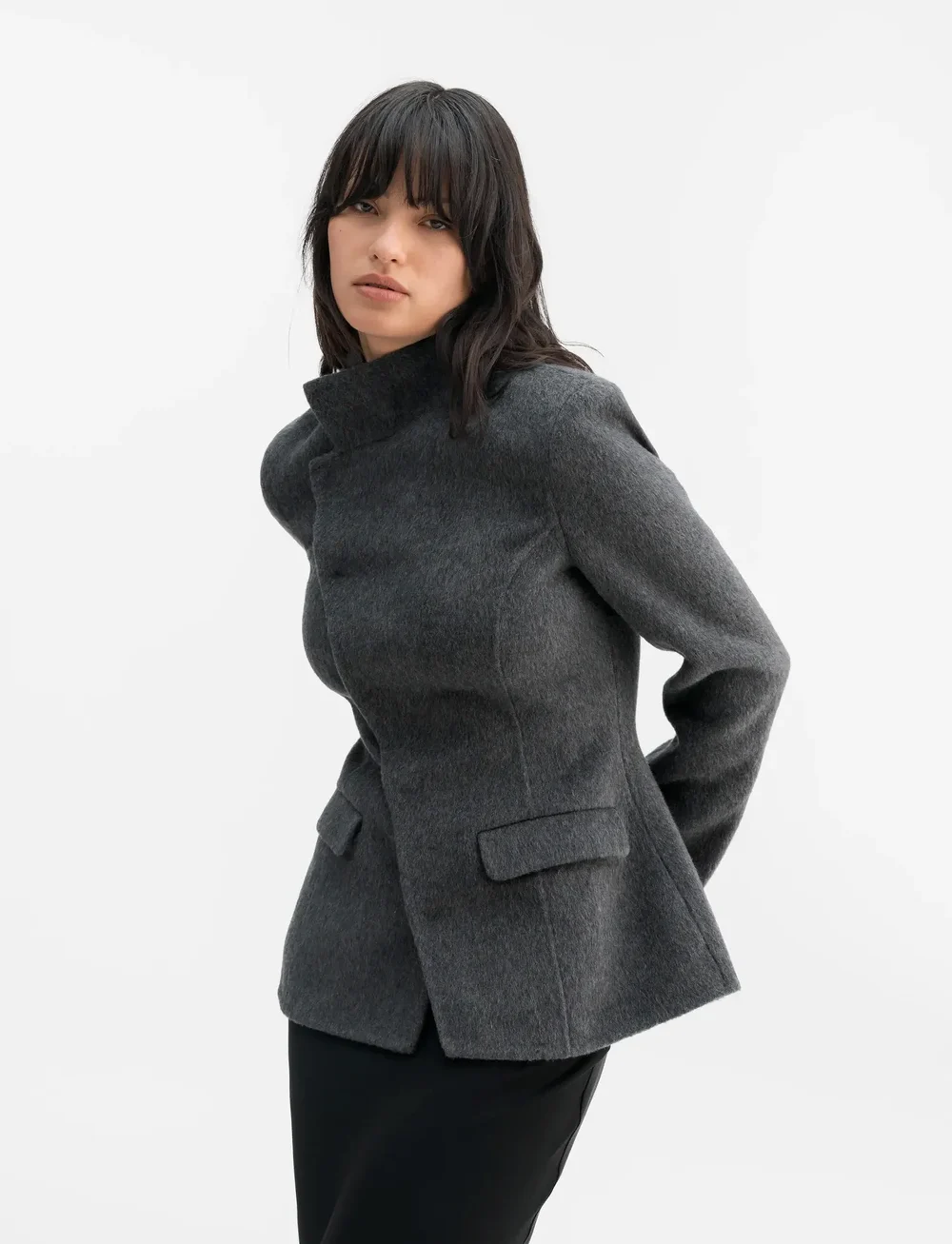 Ahlvar Gallery - Leia wool blazer - einreihige blazer - dark grey - 0