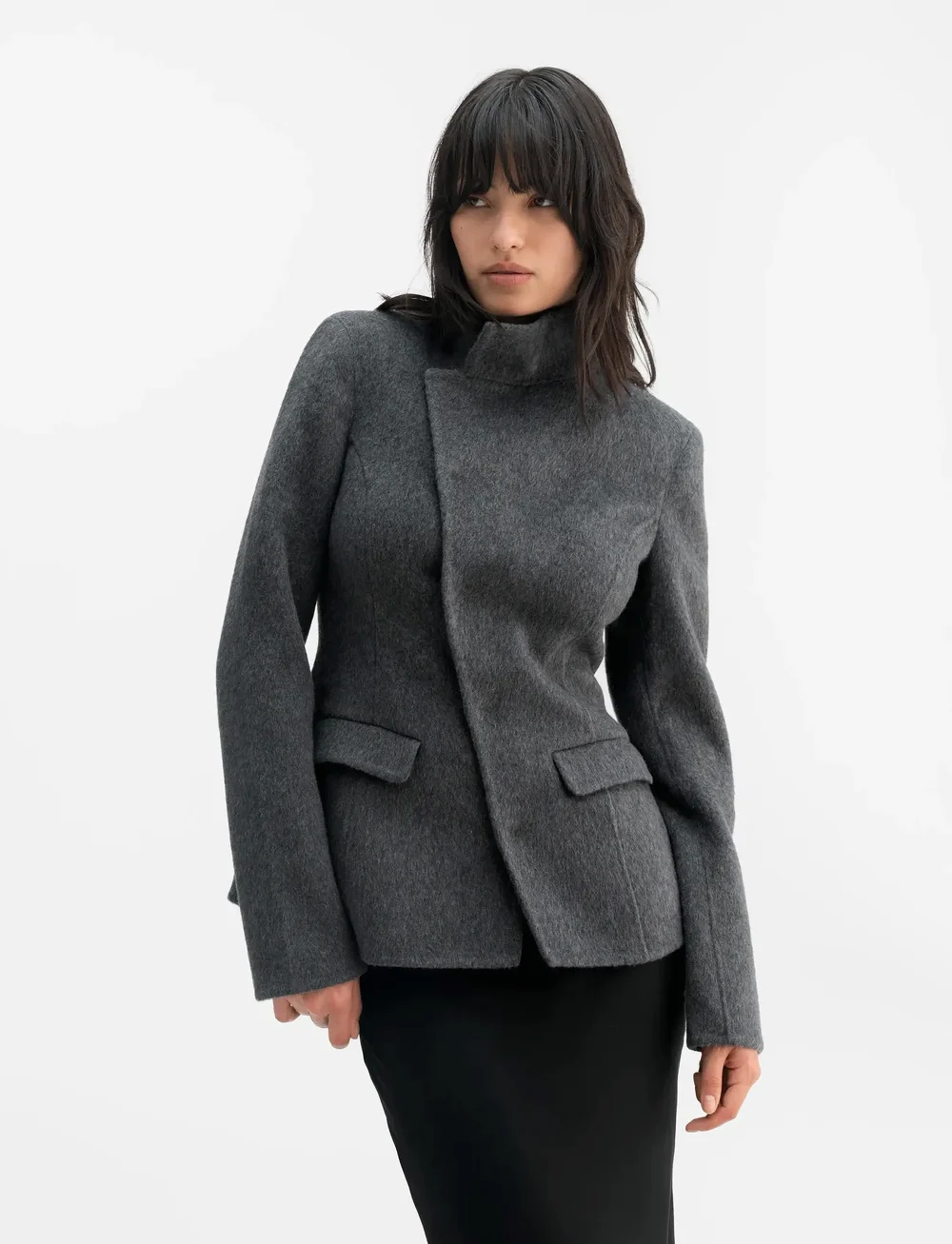 Ahlvar Gallery - Leia wool blazer - einreihige blazer - dark grey - 3