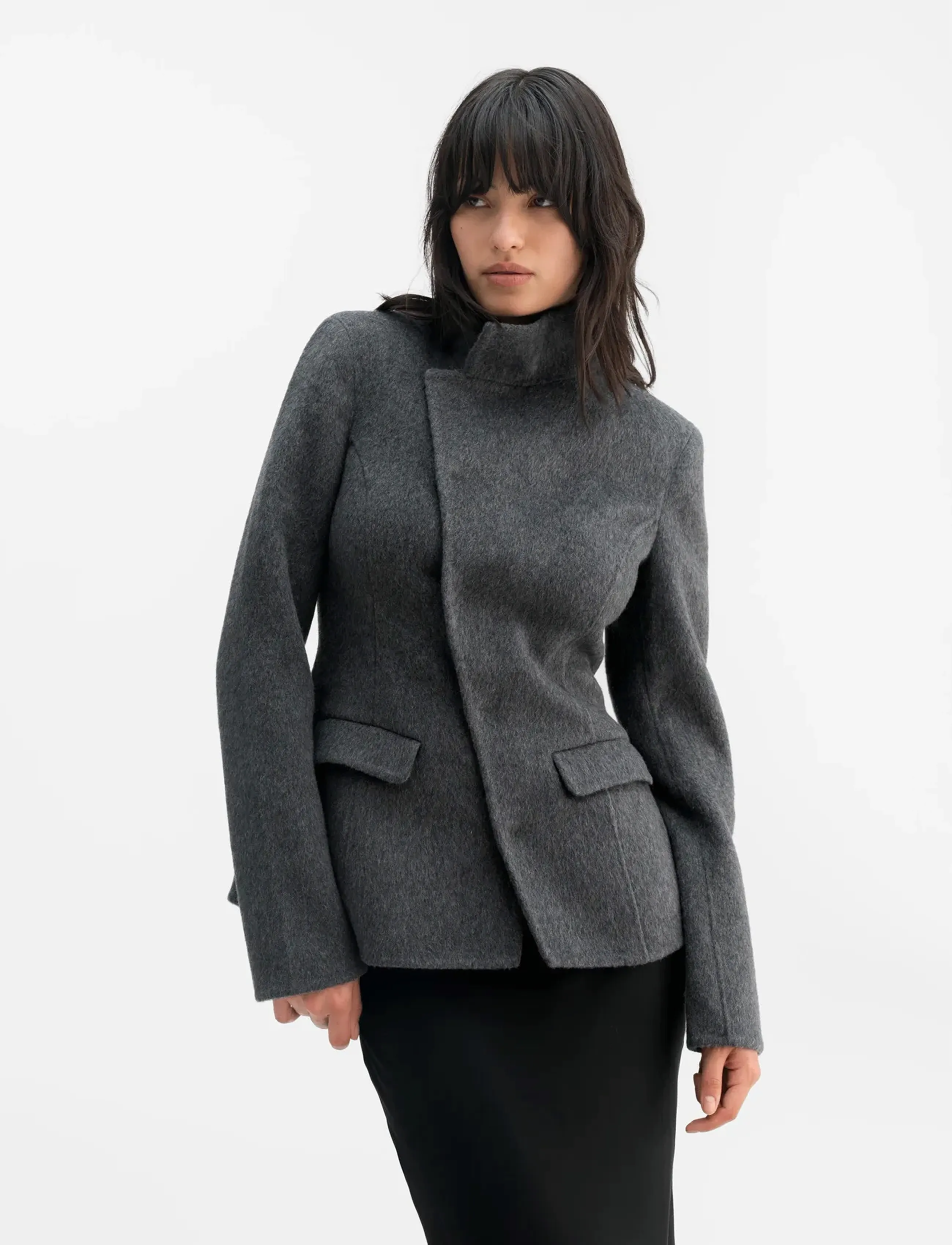 Ahlvar Gallery - Leia wool blazer - einreihige blazer - dark grey - 3