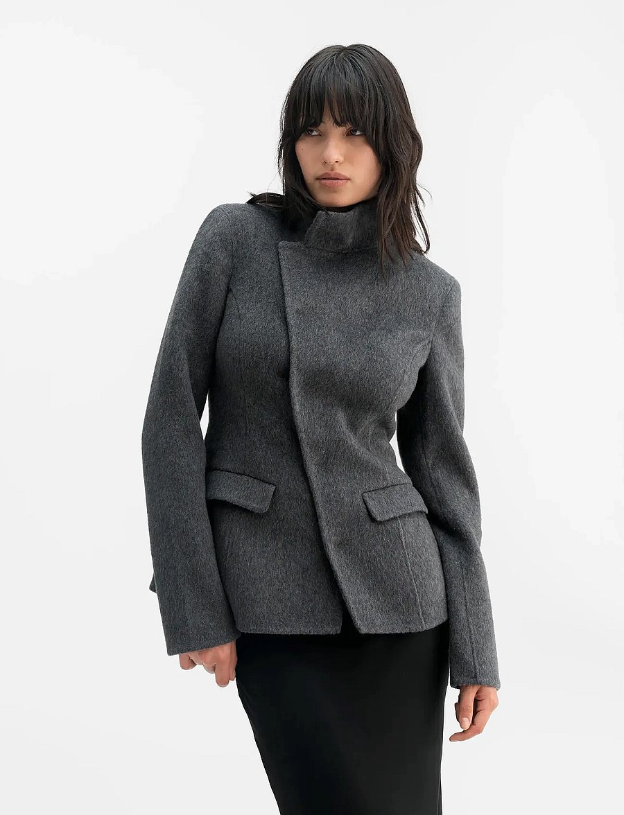 Ahlvar Gallery - Leia wool blazer - einreihige blazer - dark grey - 3