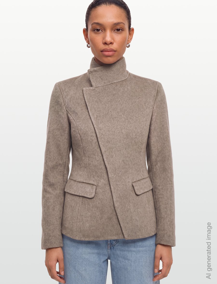 Ahlvar Gallery - Leia wool blazer - einhnepptir jakkar - light brown - 3