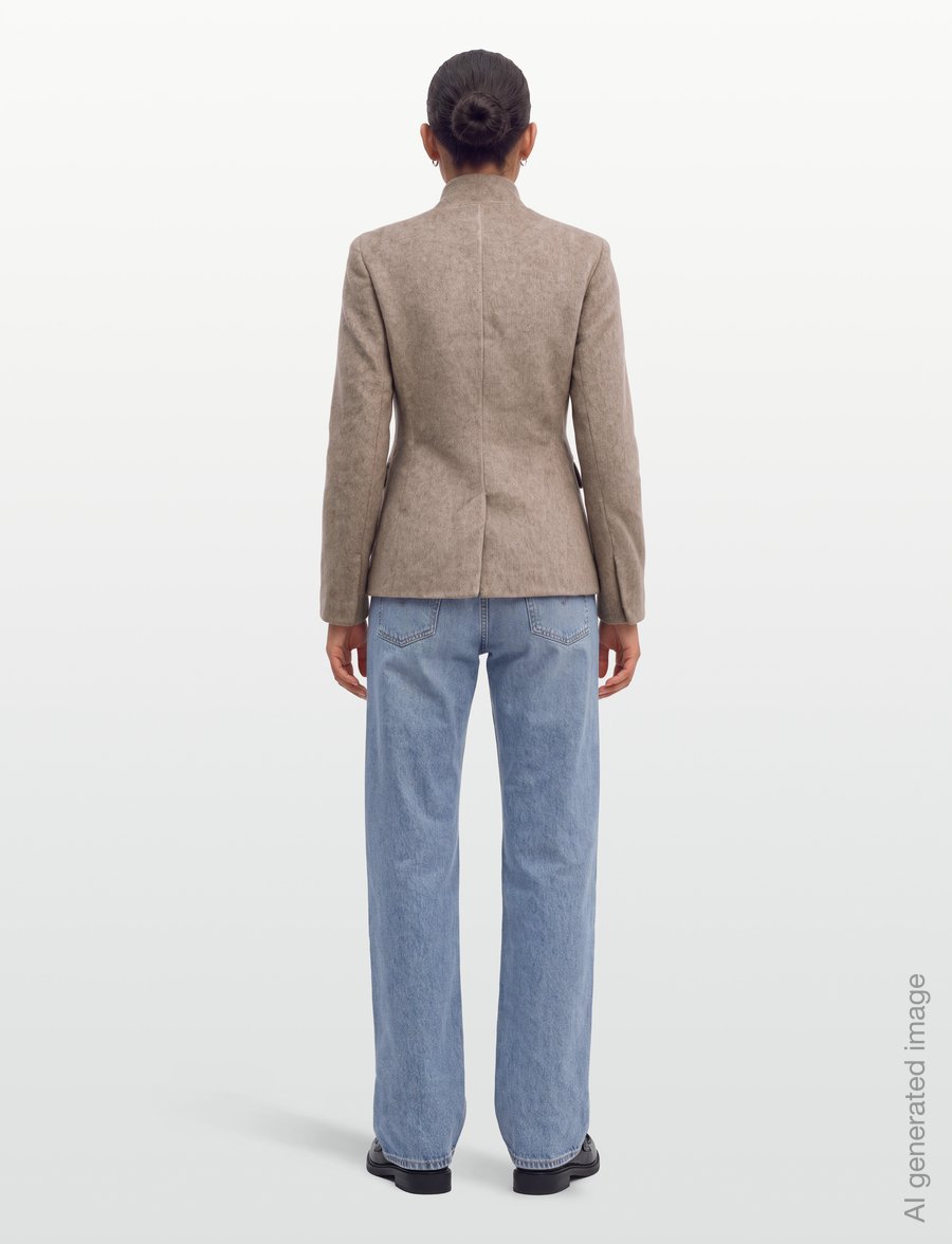 Ahlvar Gallery - Leia wool blazer - einhnepptir jakkar - light brown - 4