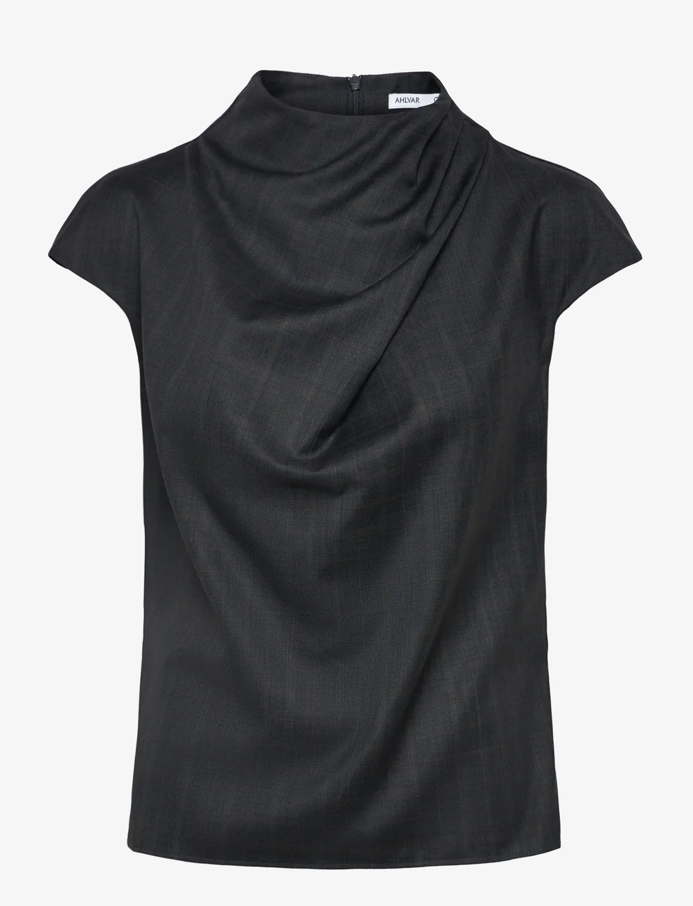 Ahlvar Gallery - Lima check top - t-shirts - dark grey - 1