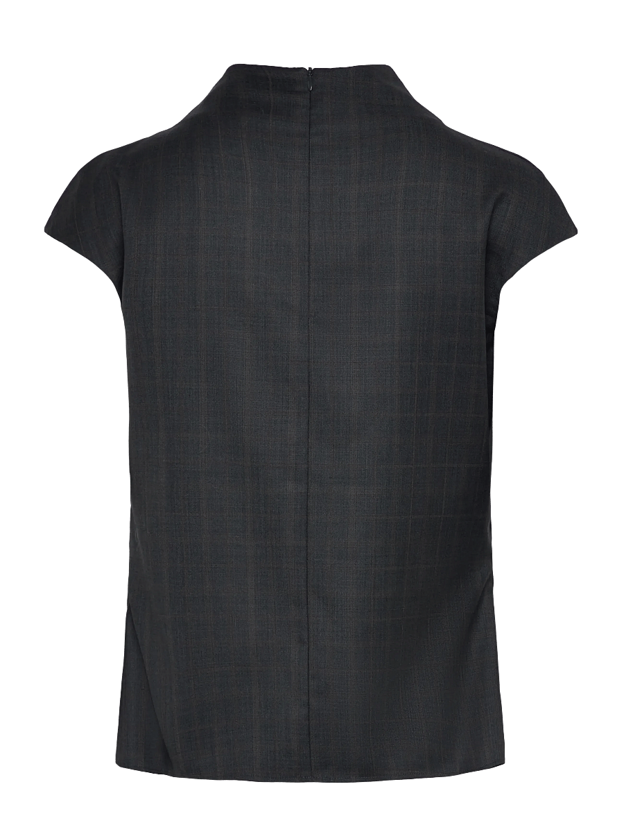 Ahlvar Gallery - Lima check top - t-shirts & tops - dark grey - 2