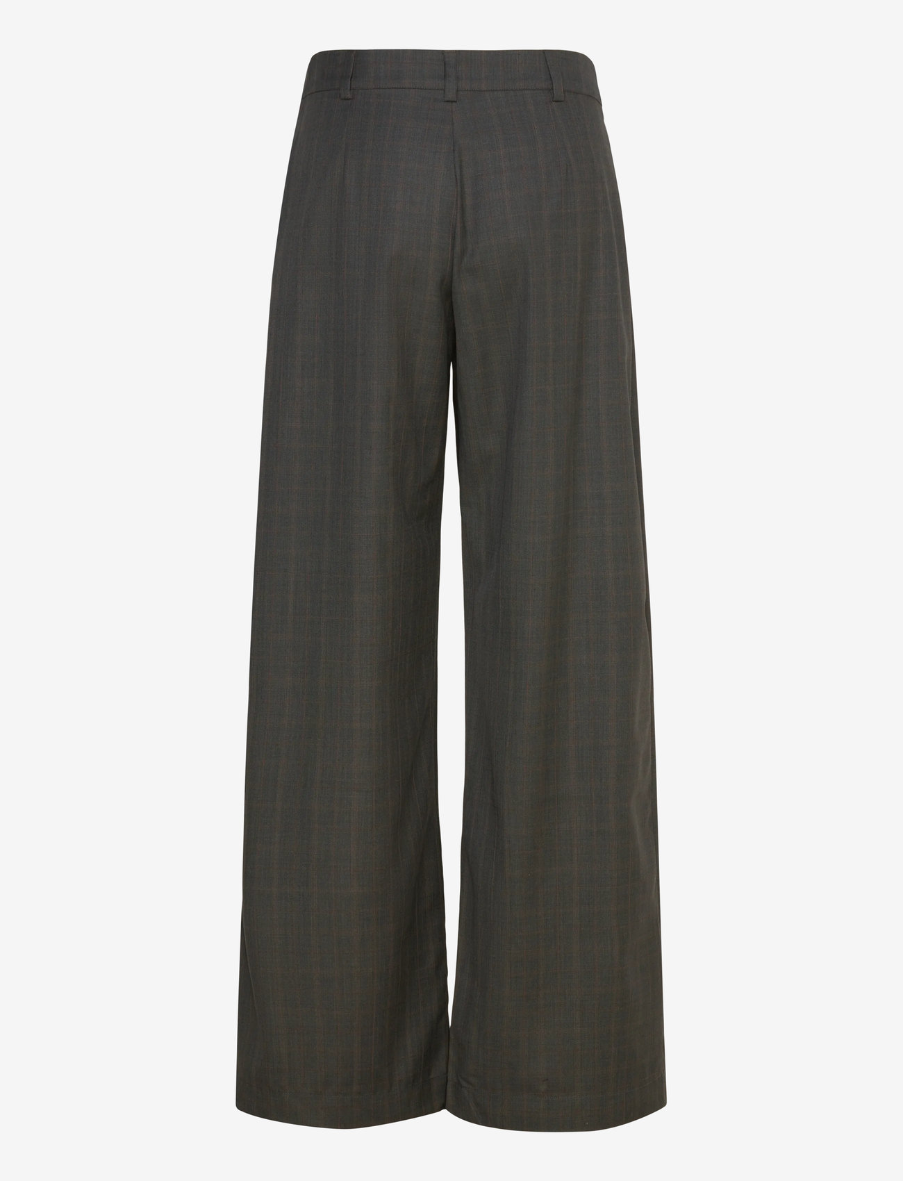 Ahlvar Gallery - Mel check trousers - bukser med brede ben - dark grey - 2