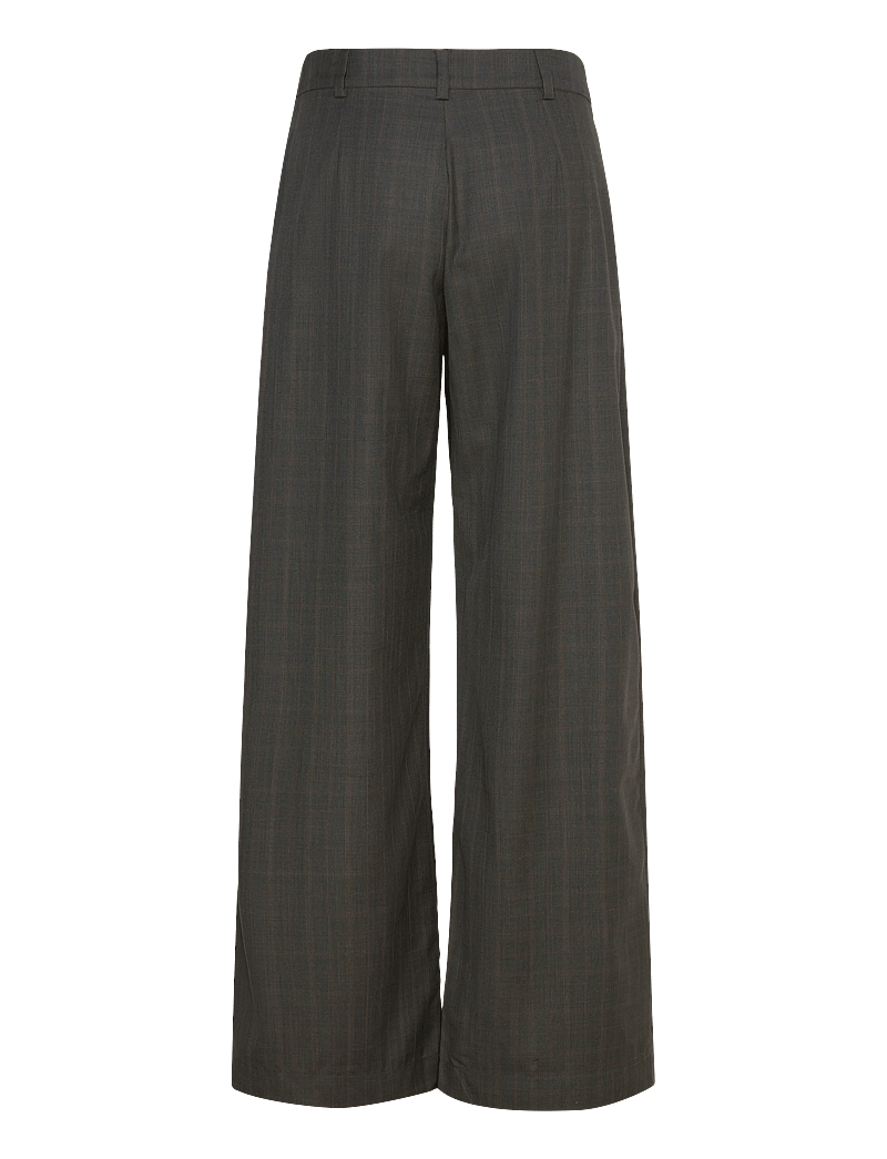 Ahlvar Gallery - Mel check trousers - bukser med brede ben - dark grey - 2