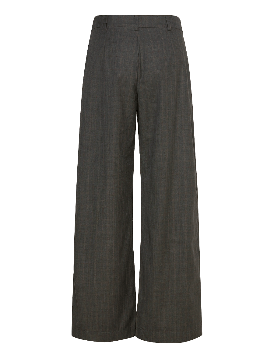Ahlvar Gallery - Mel check trousers - buxur með víðum skálmum - dark grey - 2