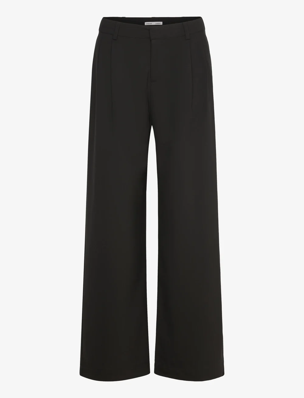 Ahlvar Gallery - Mel wool trousers - bukser med brede ben - black - 1