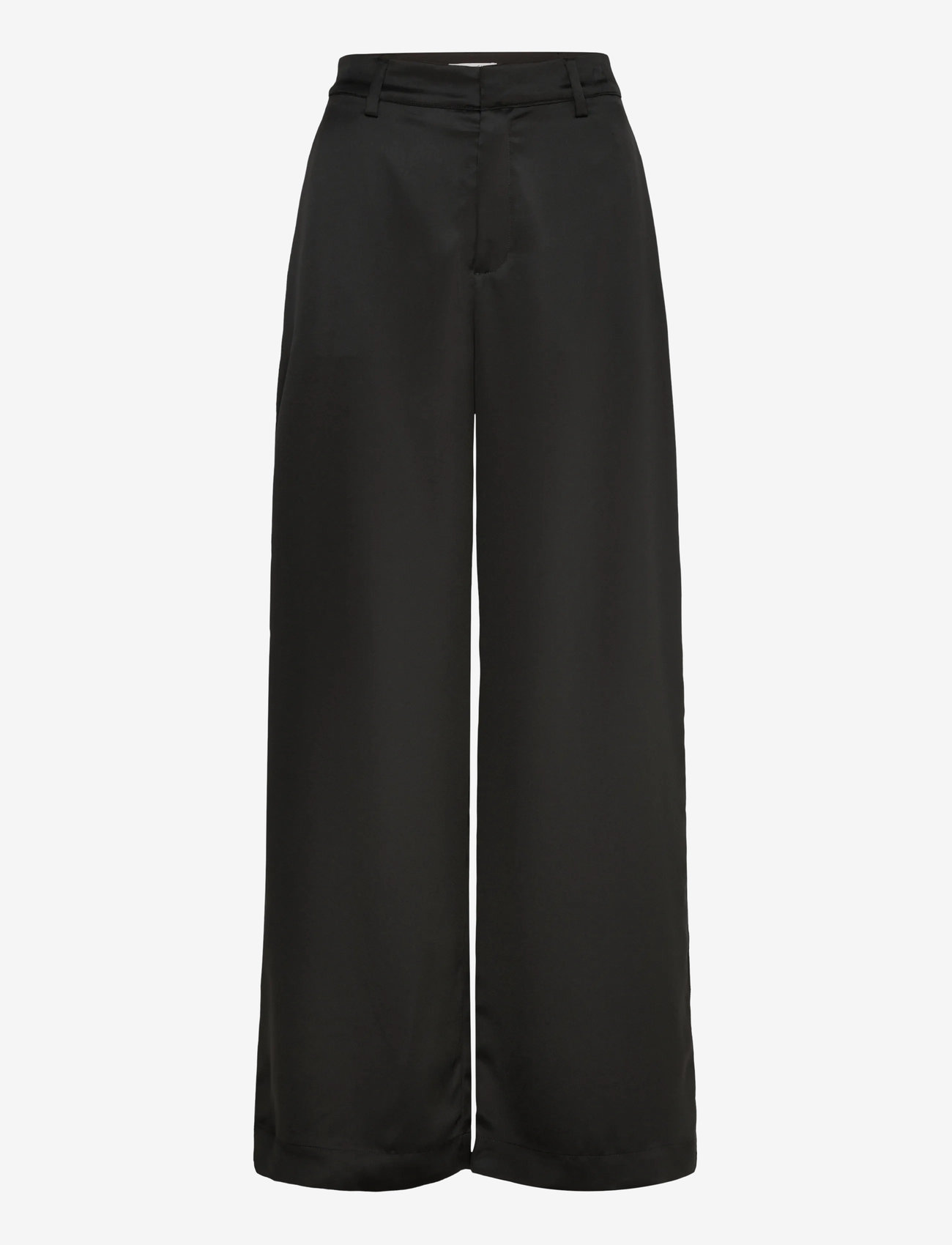 Ahlvar Gallery - Mila satin trousers - hosen mit weitem bein - black - 1