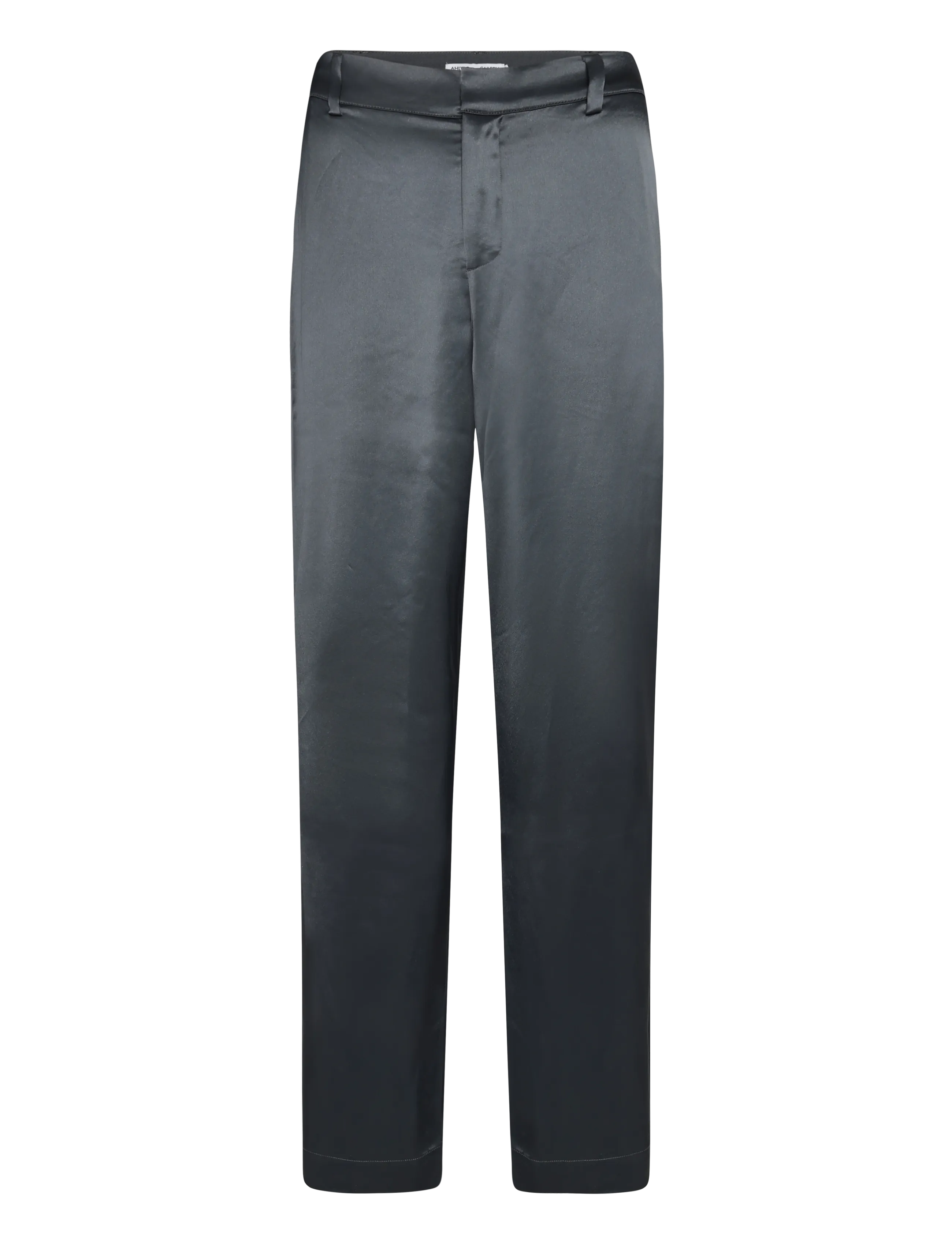Ahlvar Gallery - Mila satin trousers - laia säärega püksid - dark grey - 1