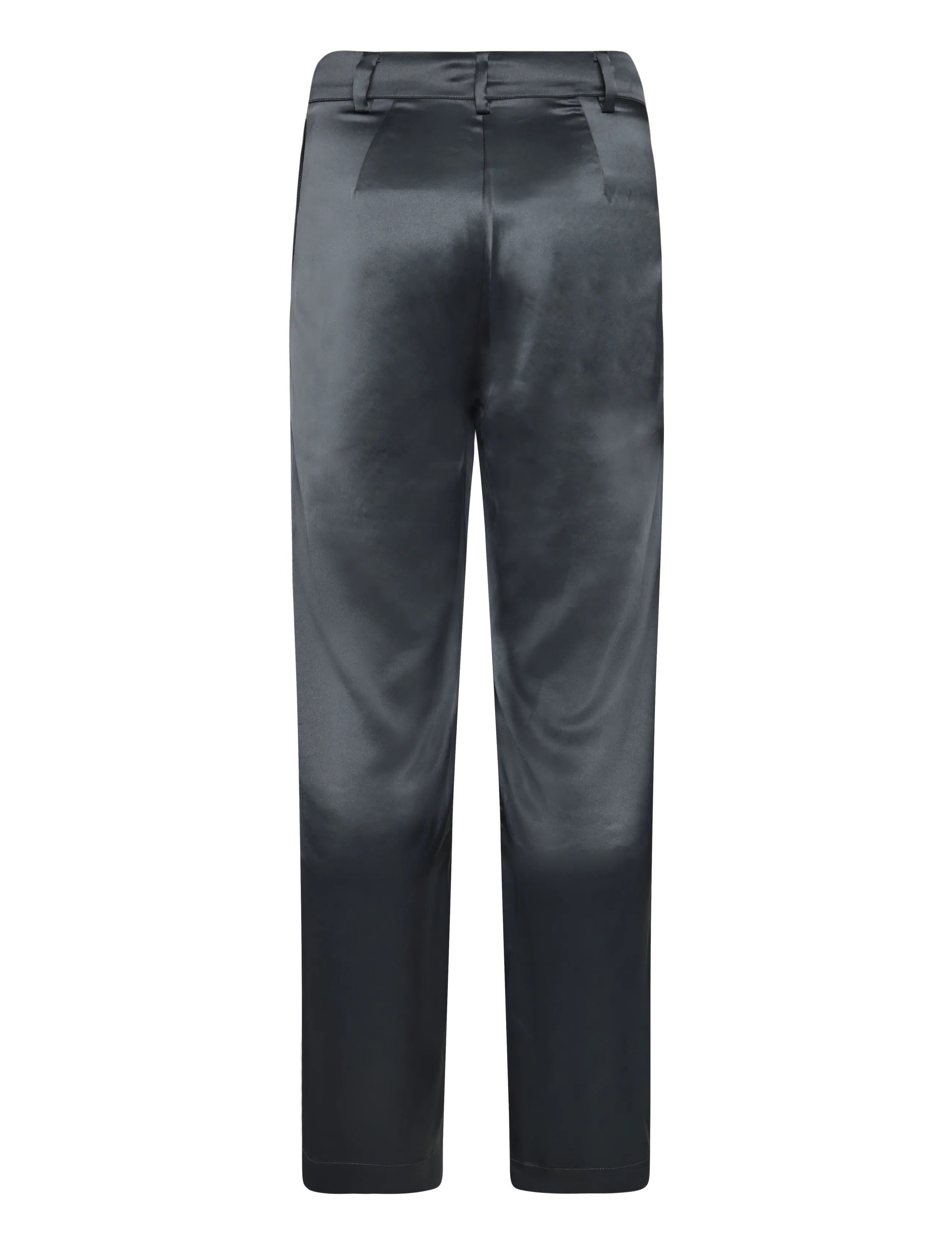 Ahlvar Gallery - Mila satin trousers - laia säärega püksid - dark grey - 2