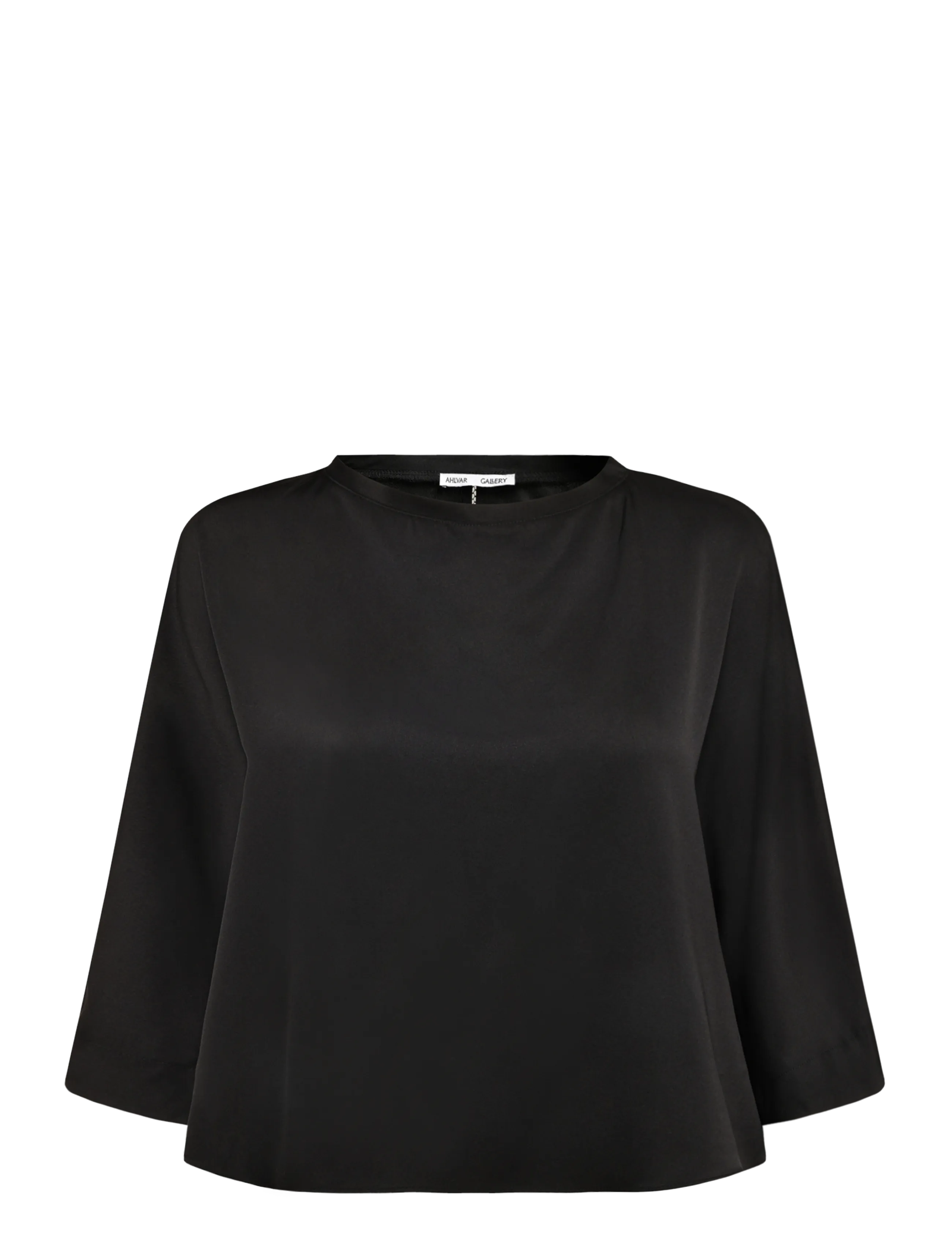 Ahlvar Gallery Thea silk tee - Tøj - BLACK / black