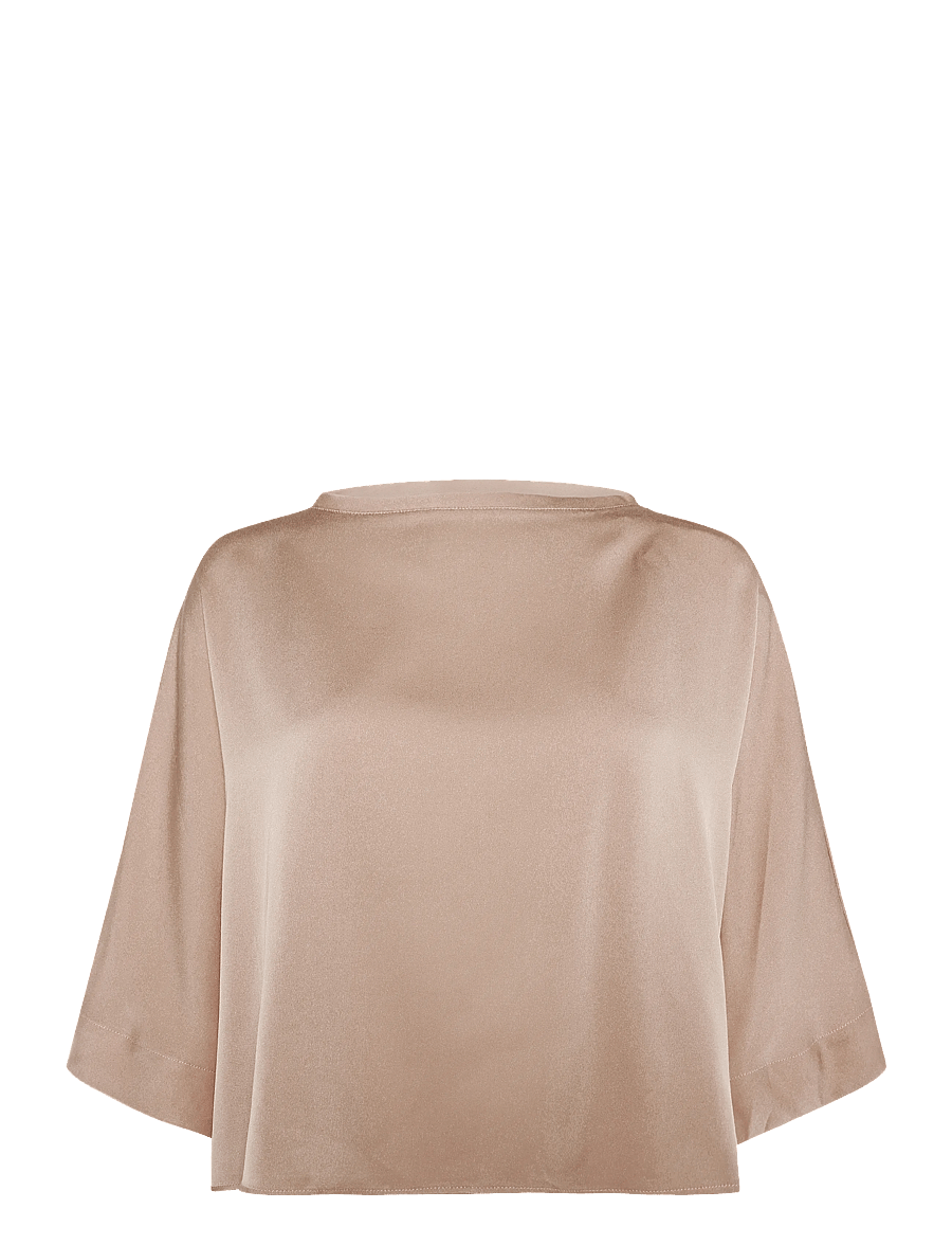 Ahlvar Gallery - Thea silk tee - kortærmede bluser - dusty pink - 1