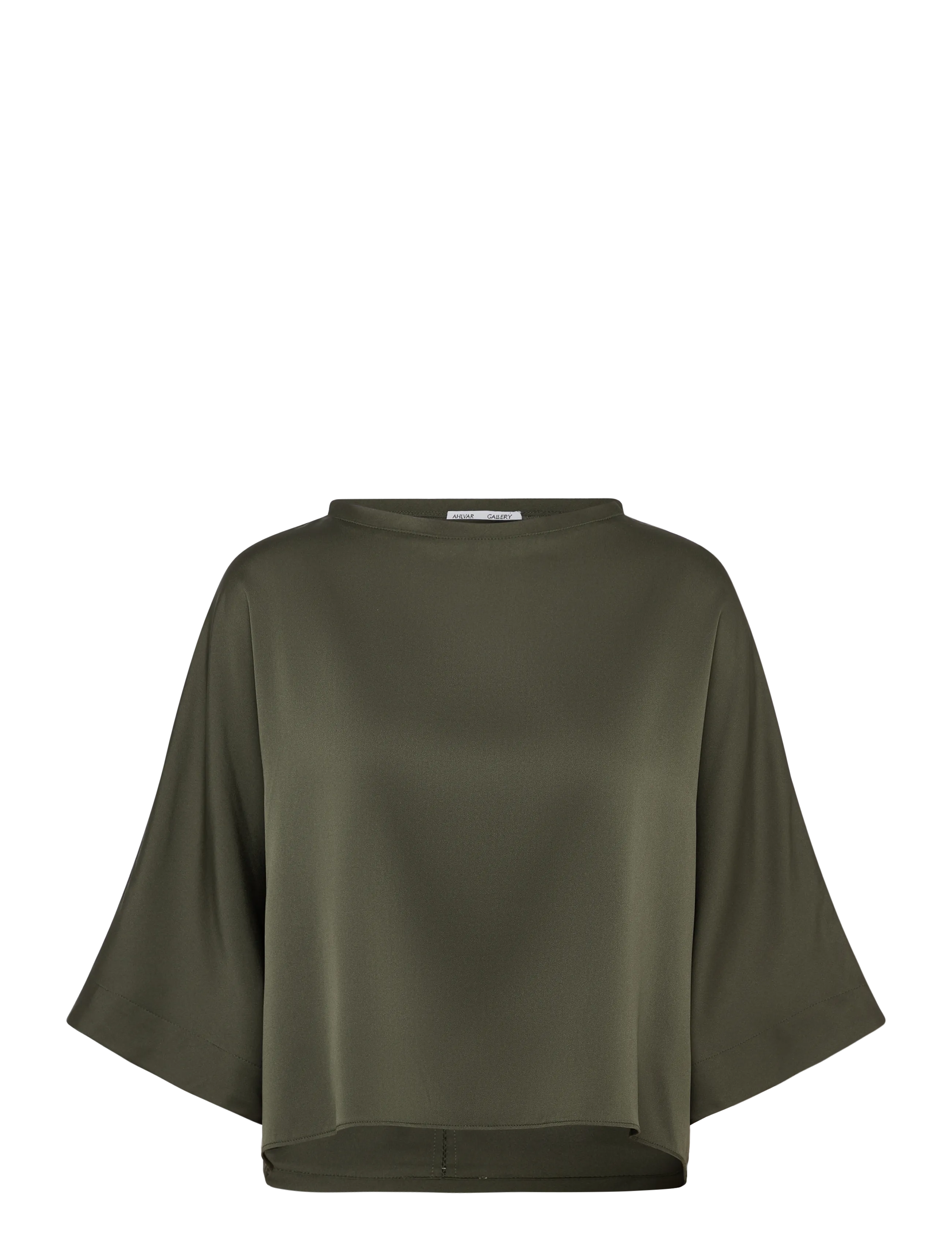 Ahlvar Gallery Thea silk tee - Blouses & Shirts - OLIVE GREEN / khaki/green