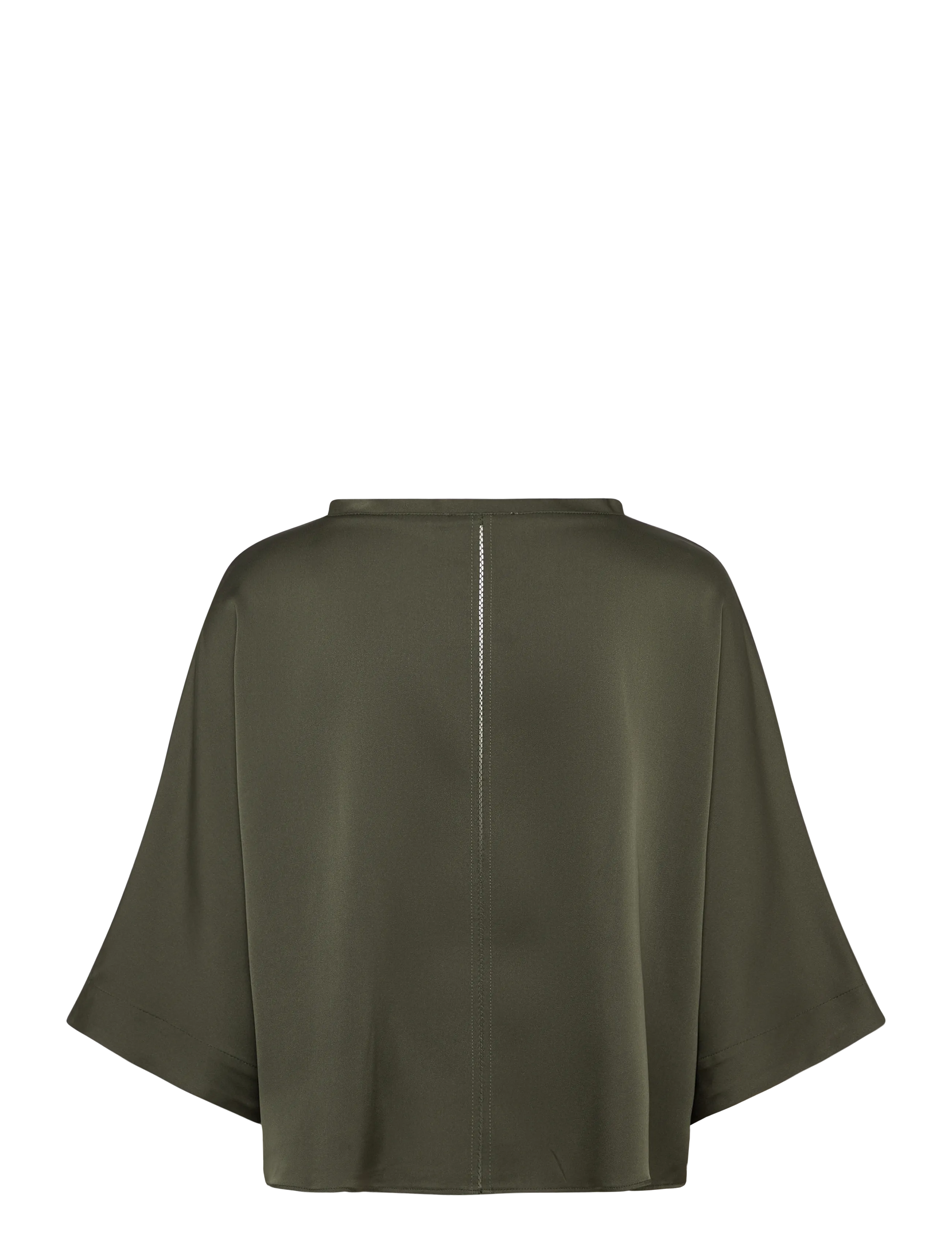 Ahlvar Gallery - Thea silk tee - short-sleeved blouses - olive green - 2