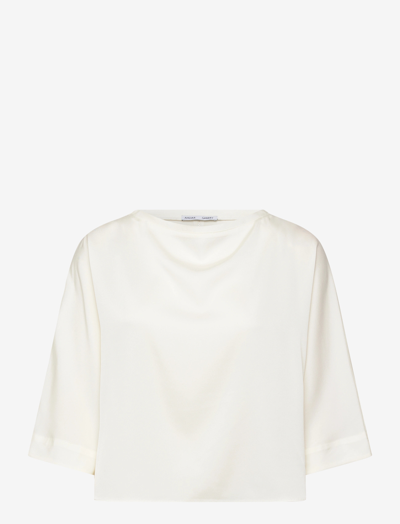 Ahlvar Gallery - Thea silk tee - kortærmede bluser - white - 1
