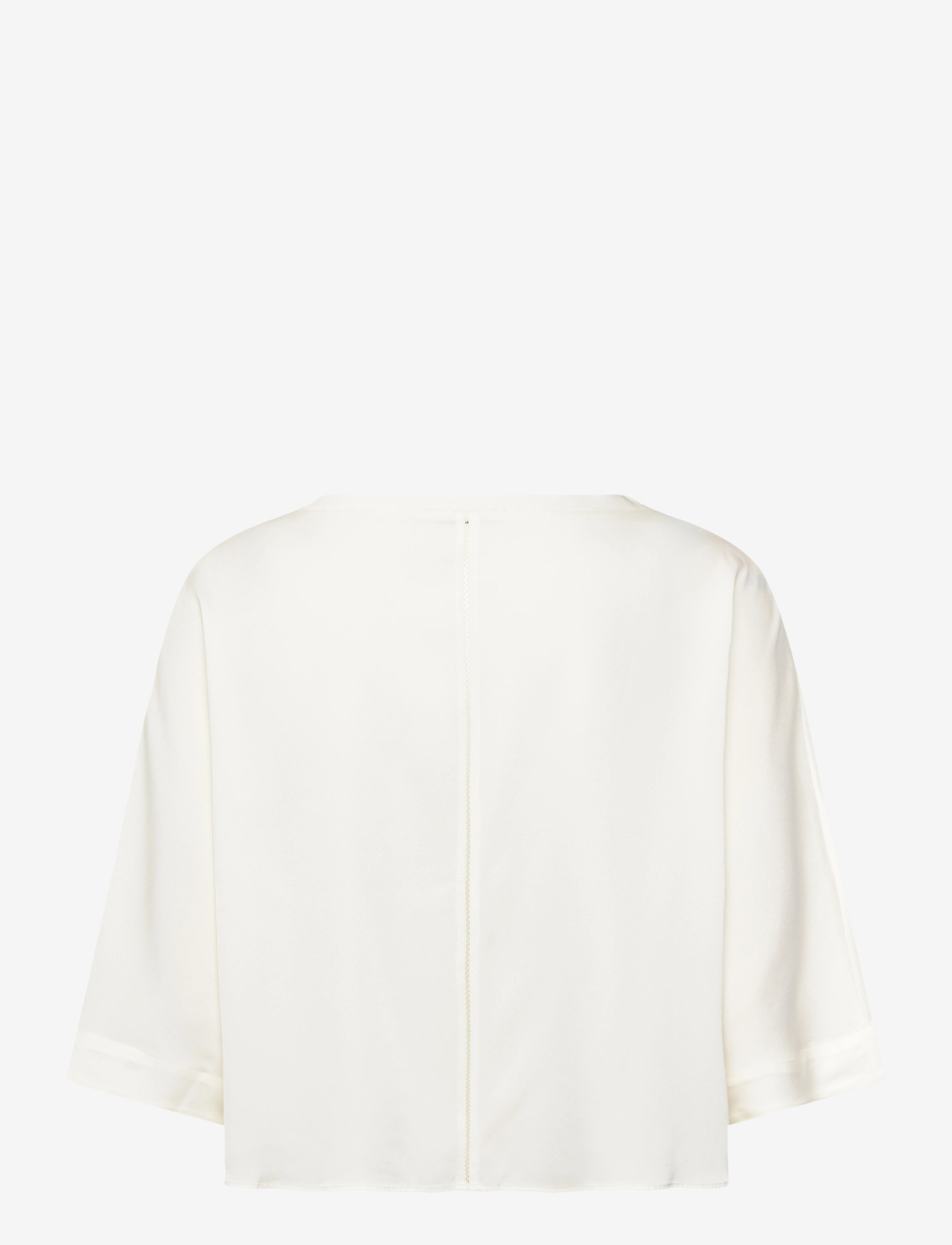 Ahlvar Gallery - Thea silk tee - kortærmede bluser - white - 2