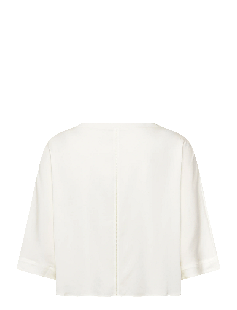 Ahlvar Gallery - Thea silk tee - kortærmede bluser - white - 2