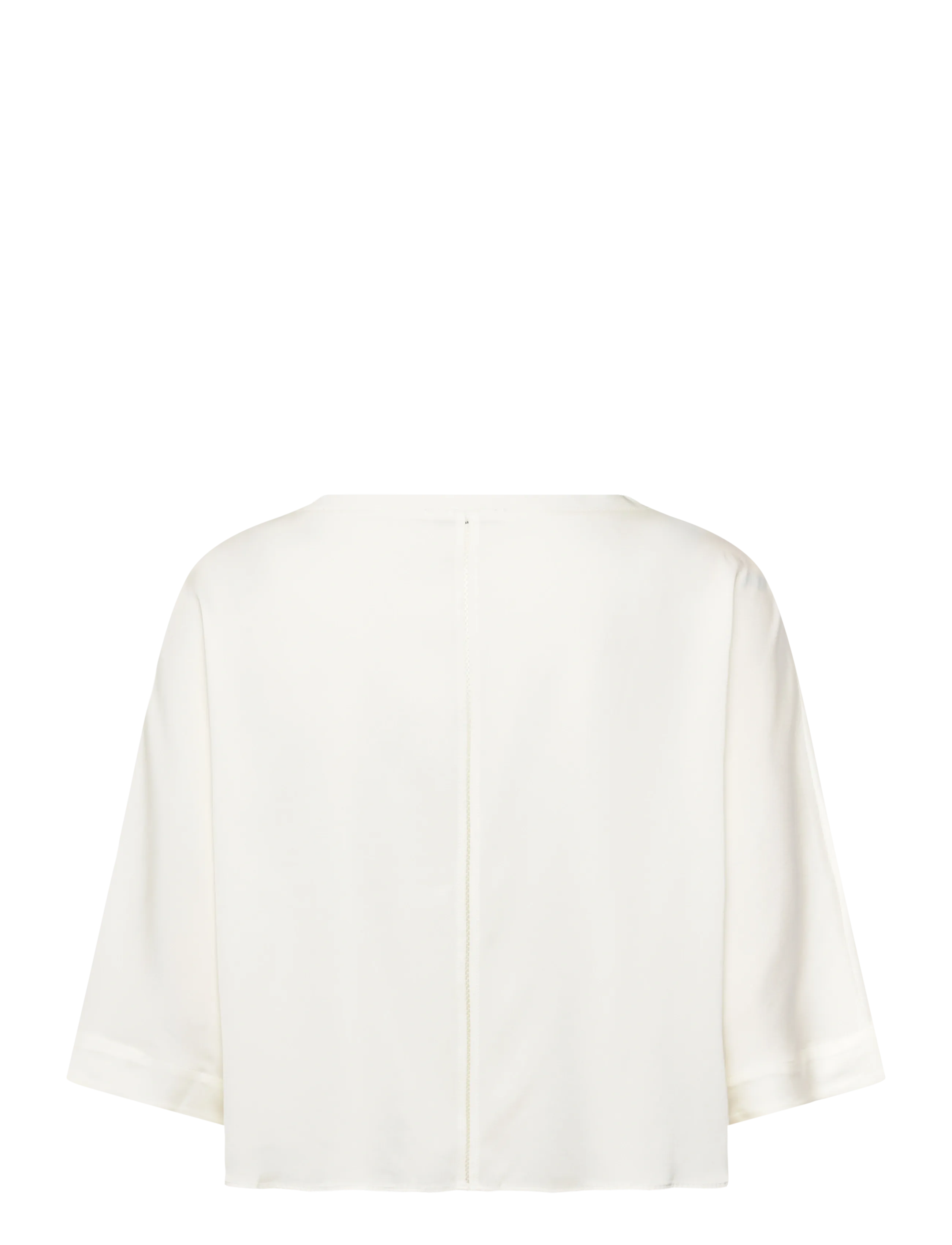 Ahlvar Gallery - Thea silk tee - kurzärmelige blusen - white - 2