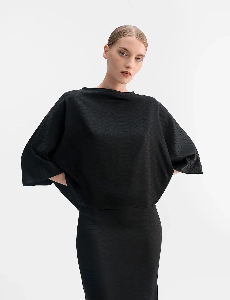 Ahlvar Gallery - Thea snake tee - t-krekli - black - 0