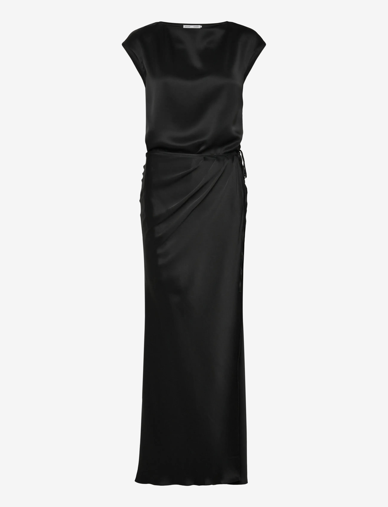 Ahlvar Gallery - Yui satin wrap dress - black - 1