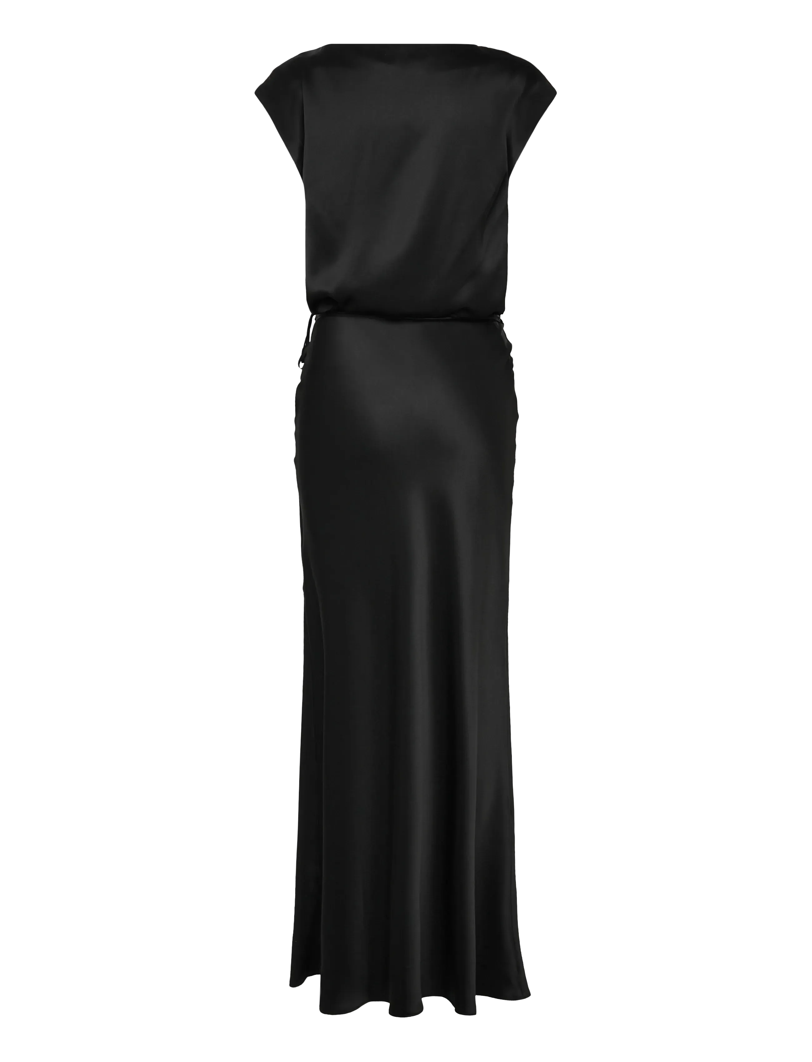 Ahlvar Gallery - Yui satin wrap dress - black - 2
