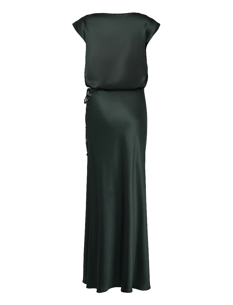 Ahlvar Gallery - Yui satin wrap dress - maxi dresses - deep forest - 2