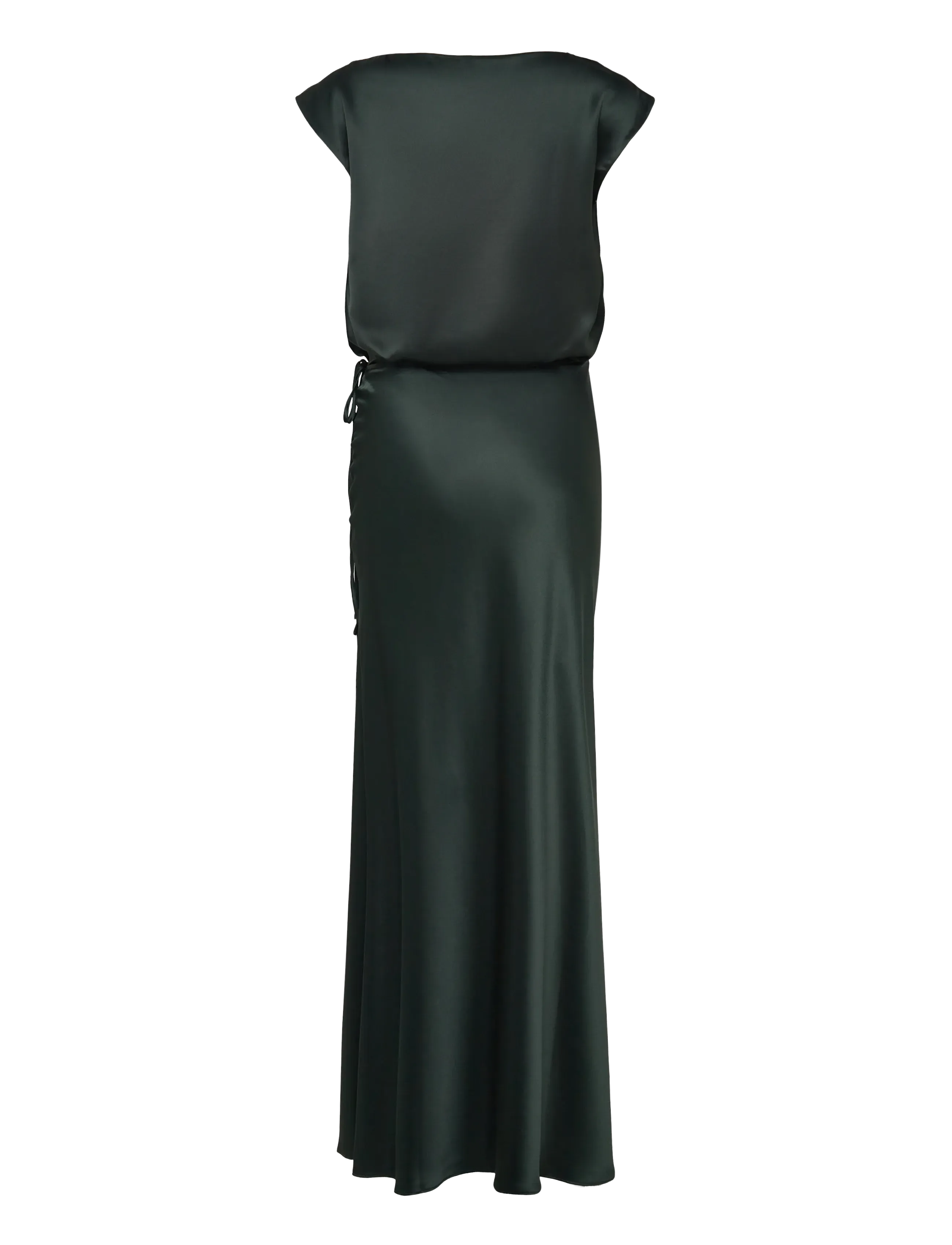 Ahlvar Gallery - Yui satin wrap dress - deep forest - 2