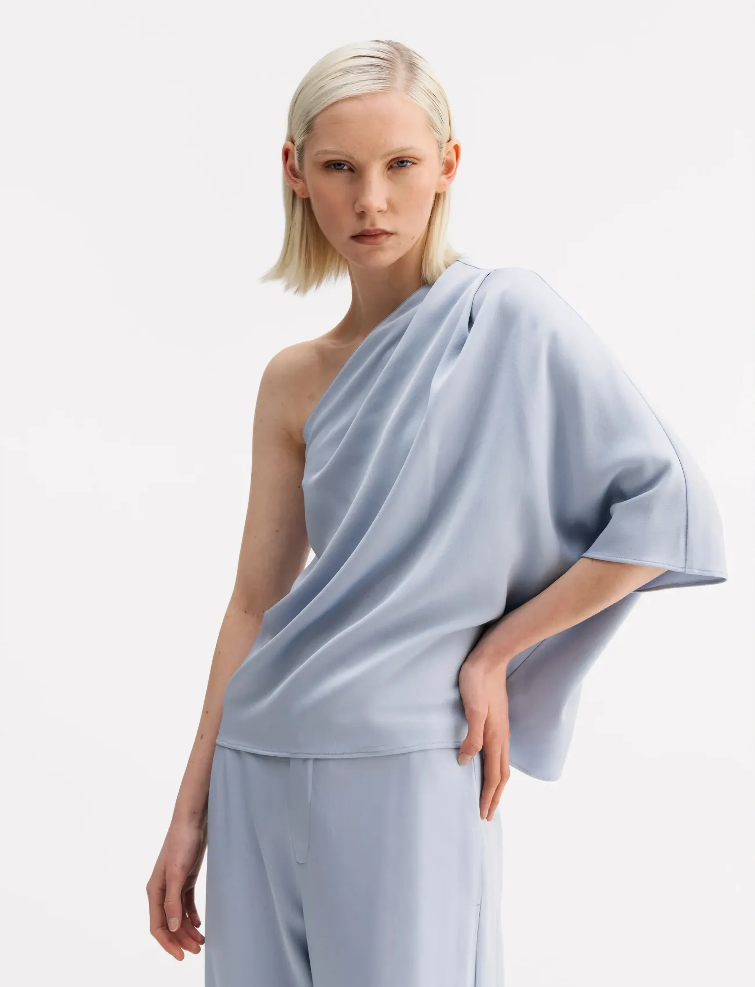 Ahlvar Gallery Ella Blouse, XL, Blue, Bluser > Kortærmede, Dame