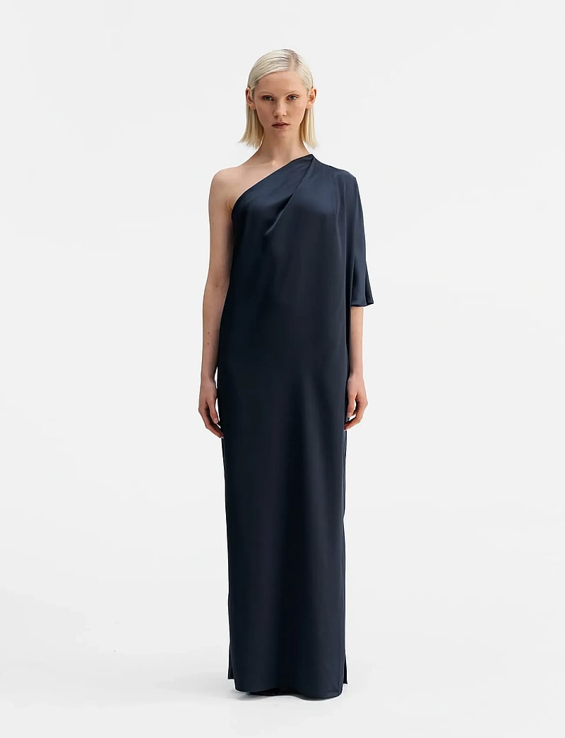 Ahlvar Gallery - Ella satin dress - evening dresses - blue grey - 0