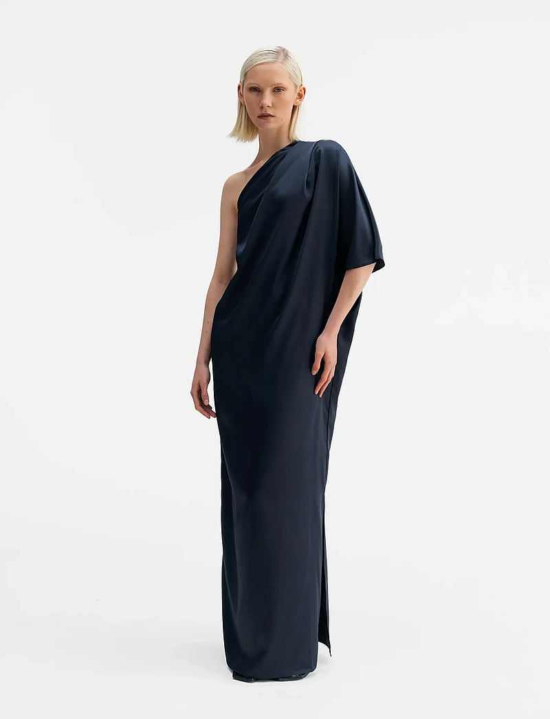 Ahlvar Gallery - Ella satin dress - evening dresses - blue grey - 4