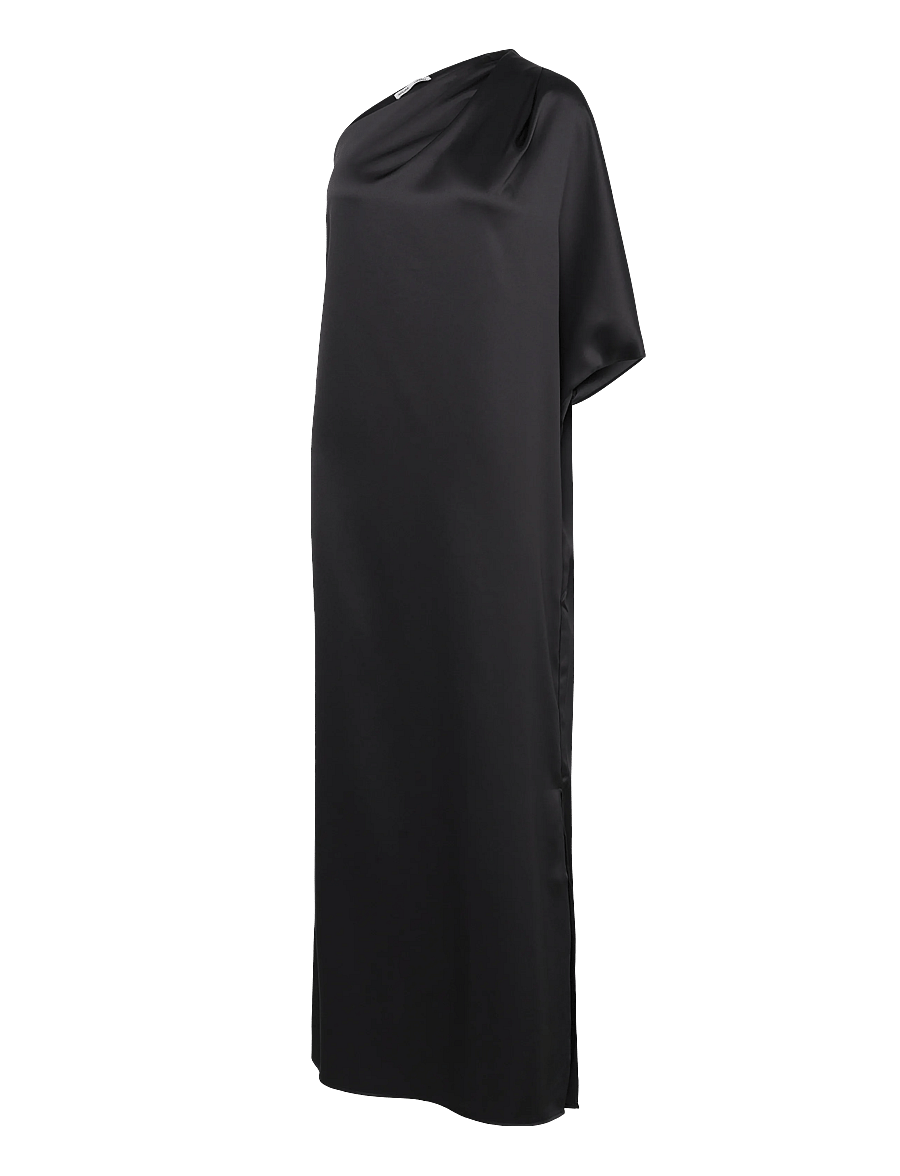 Ahlvar Gallery - Ella satin dress - aftonklänningar - blue grey - 3