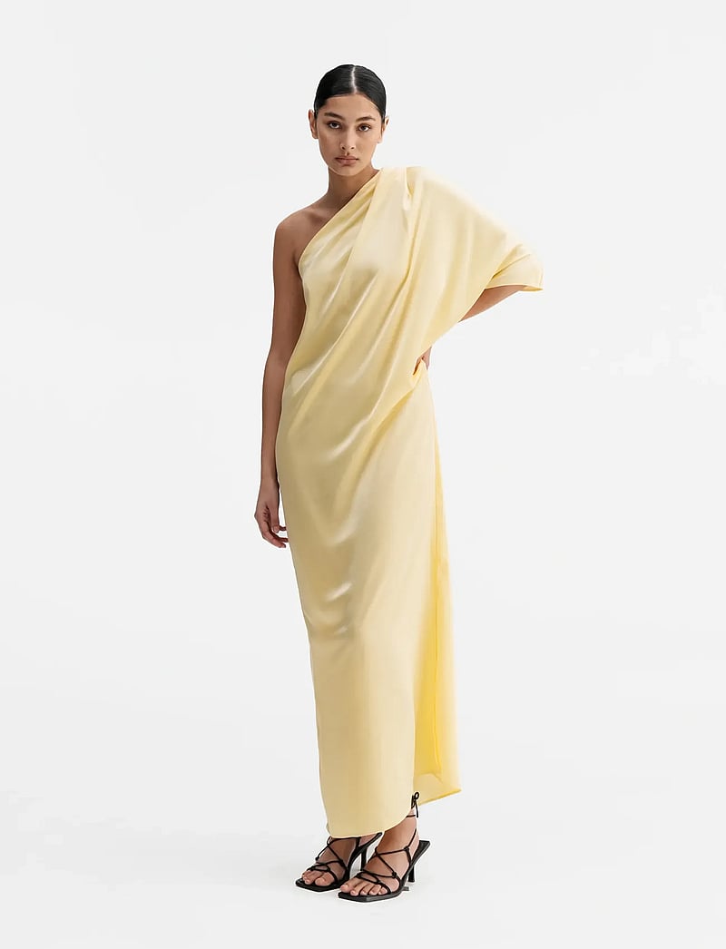 Ahlvar Gallery - Ella satin dress - abendkleider - light yellow - 4