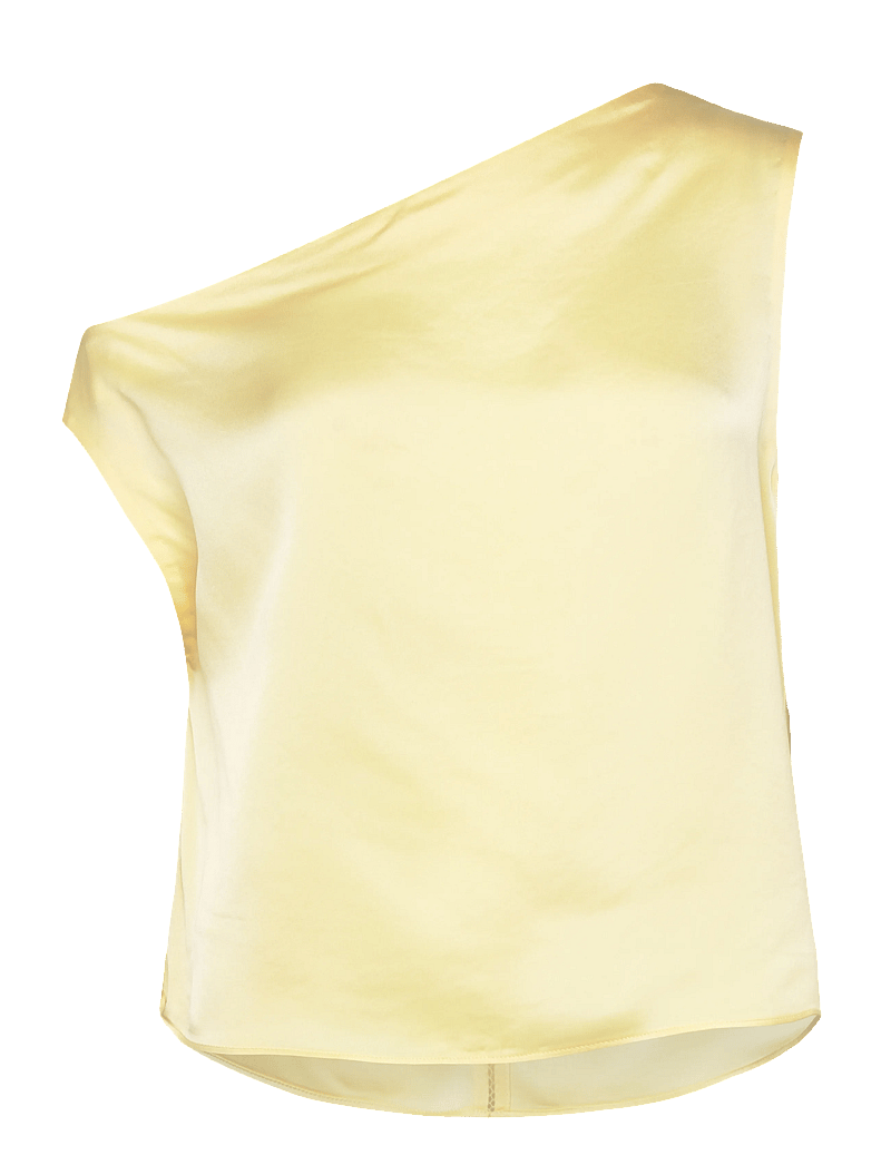 Ahlvar Gallery - Lacy satin tank - Ærmeløse bluser - light yellow - 1