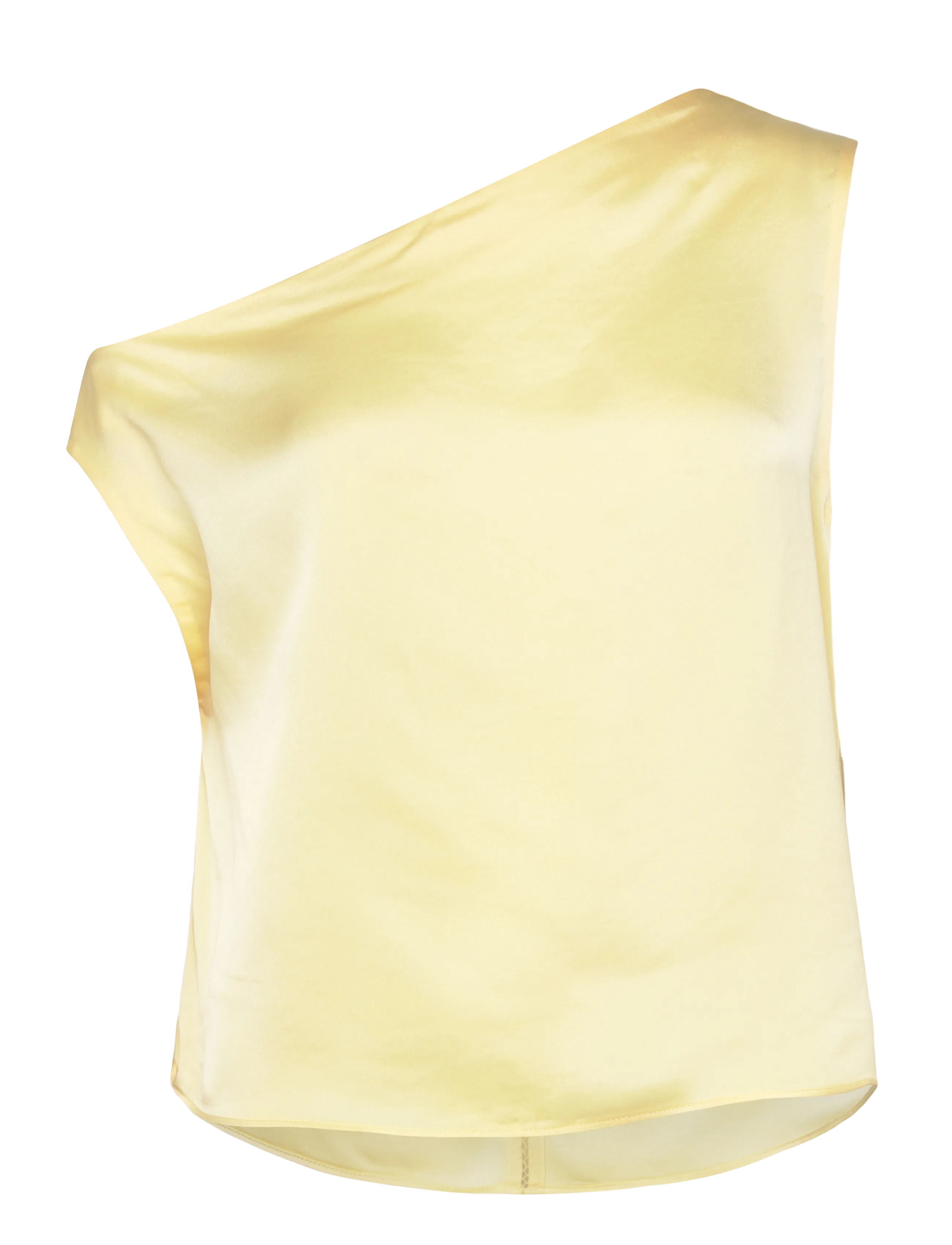 Ahlvar Gallery Lacy satin tank - Bluser - LIGHT YELLOW / yellow